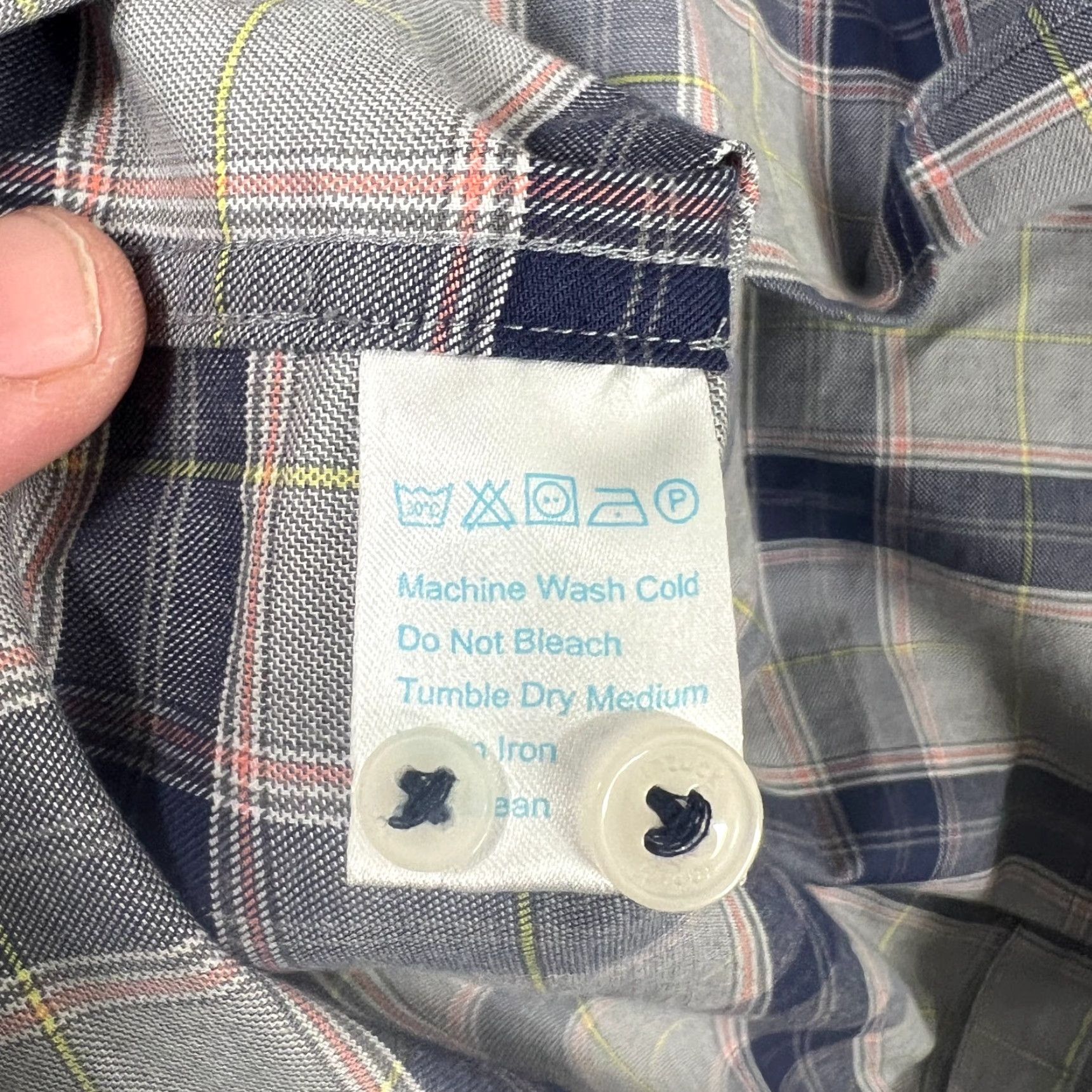 Vintage Twillory Shirt Mens M Untuckable Button Front Blue Gray Plaid Tailored Fit Casual Classic Preppy 90s Size US M / EU 48-50 / 2 - 7 Thumbnail
