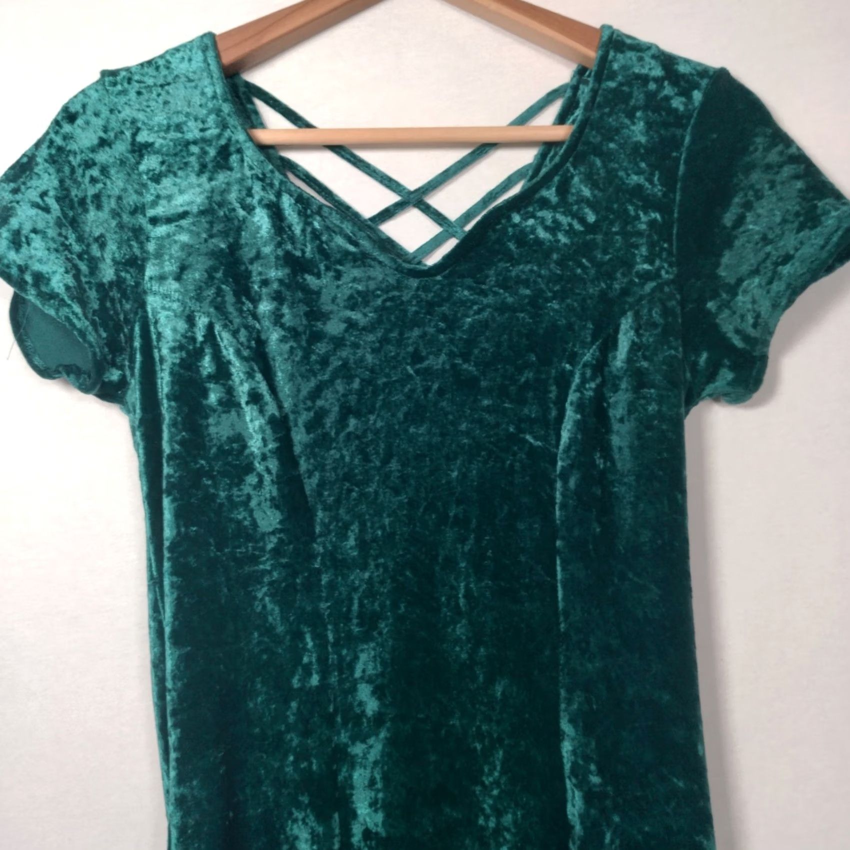 AQUA VINTAGE Styleworks Dress XS Aqua Velour Fairy Renaissance Whimsical Forest 90s Style 52" Long Size XS / US 0-2 / IT 36-38 - 6 Thumbnail