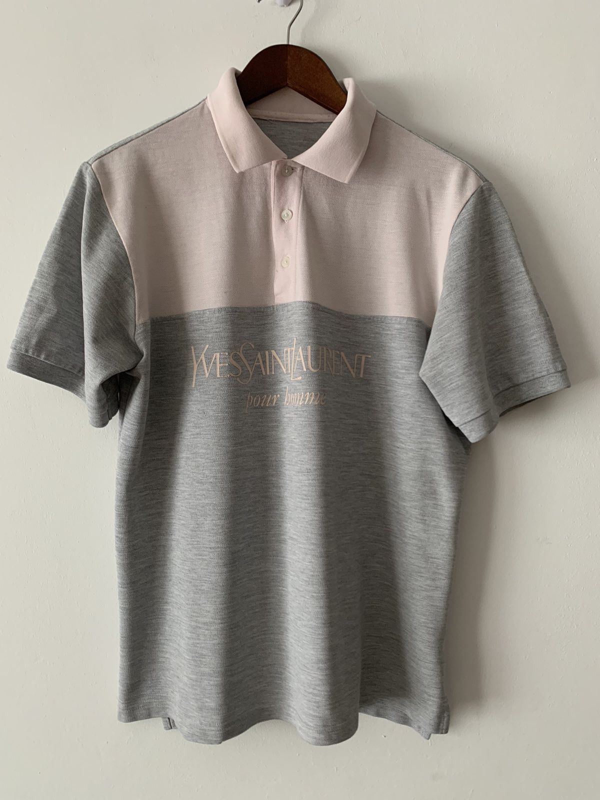 Vintage 🔥 Yves Saint Laurent Cotton Polo Shirt Size US M / EU 48-50 / 2 - 1 Thumbnail