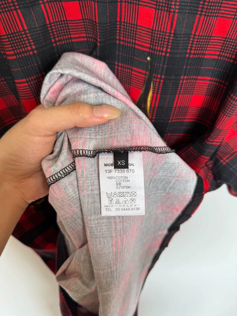 Givenchy Givenchy Red Checkered Doberman Short-Sleeved T-Shirt Size US XS / EU 42 / 0 - 6 Thumbnail