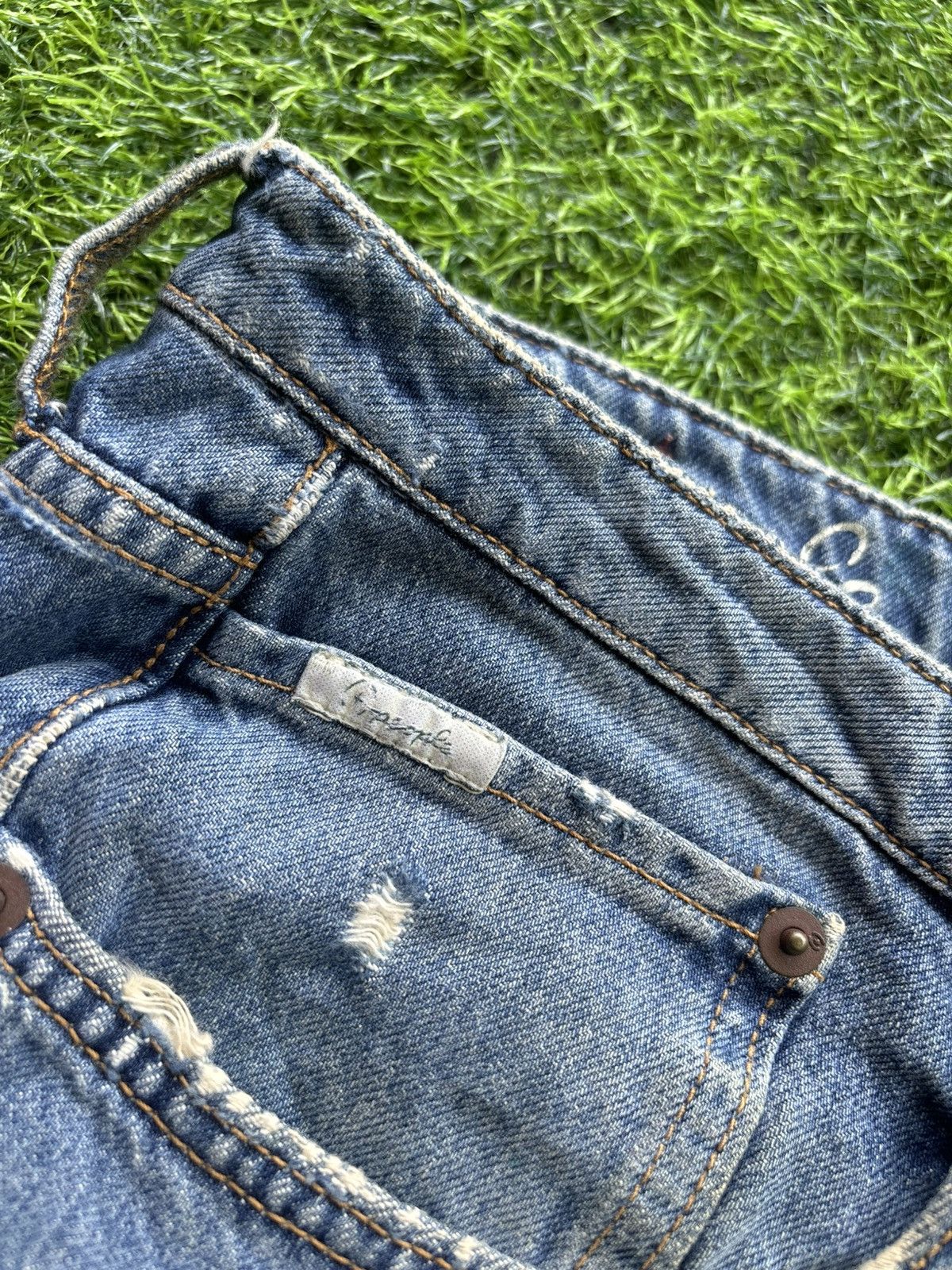(+)PEOPLE (+) People Distressed Denim Jeans Size US 32 / EU 48 - 9 Thumbnail