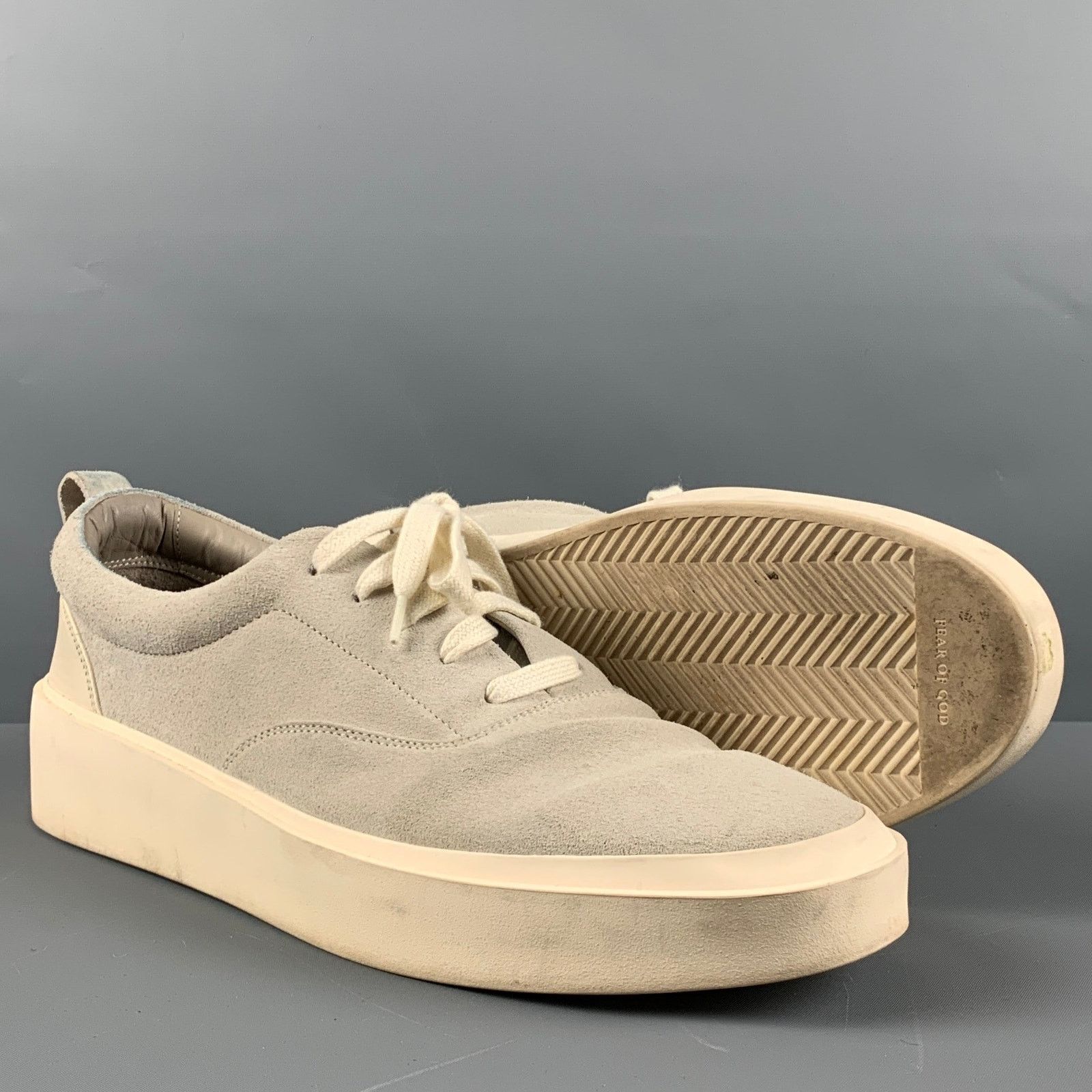 Fear of God FEAR OF GOD Size 12 Grey Solid Suede Lace Up Sneakers Size US 12 / EU 45 - 4 Thumbnail