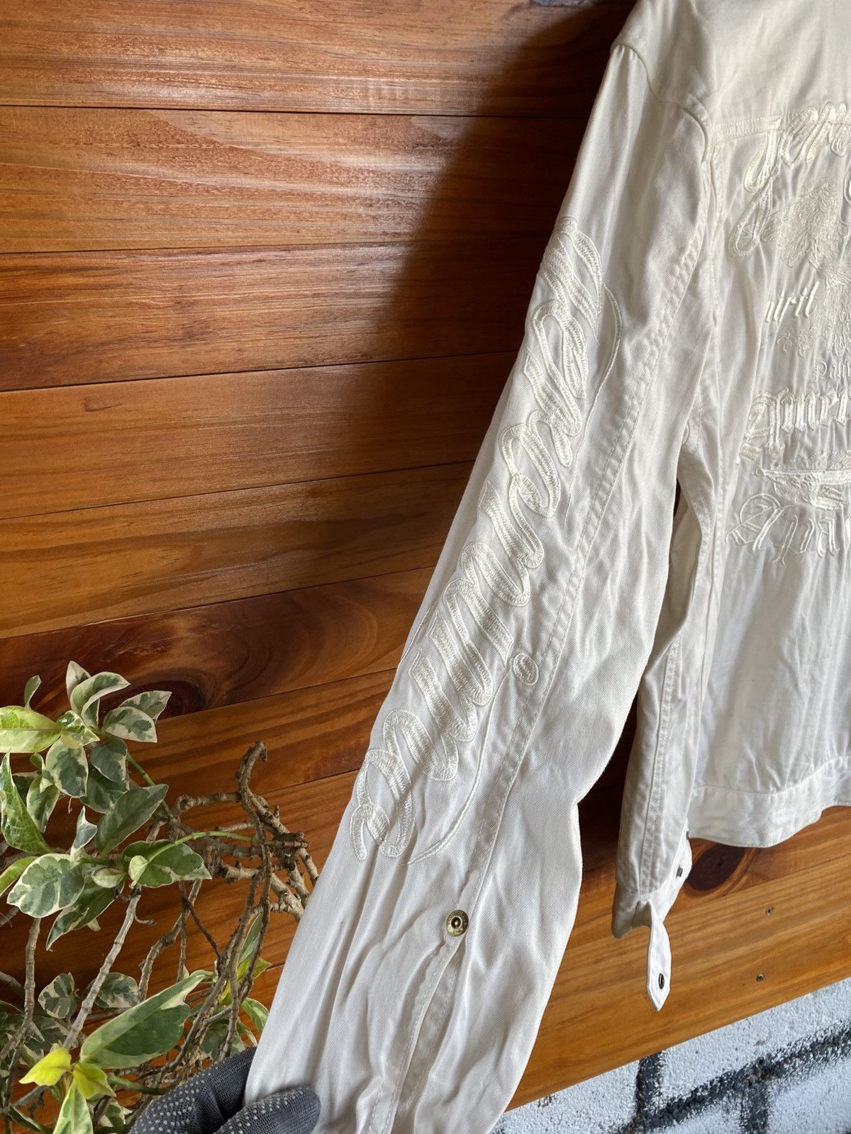Japanese Brand Vintage Geronimo Chief U.S.A. White Embroidered Jacket Nativ Size US S / EU 44-46 / 1 - 15 Thumbnail