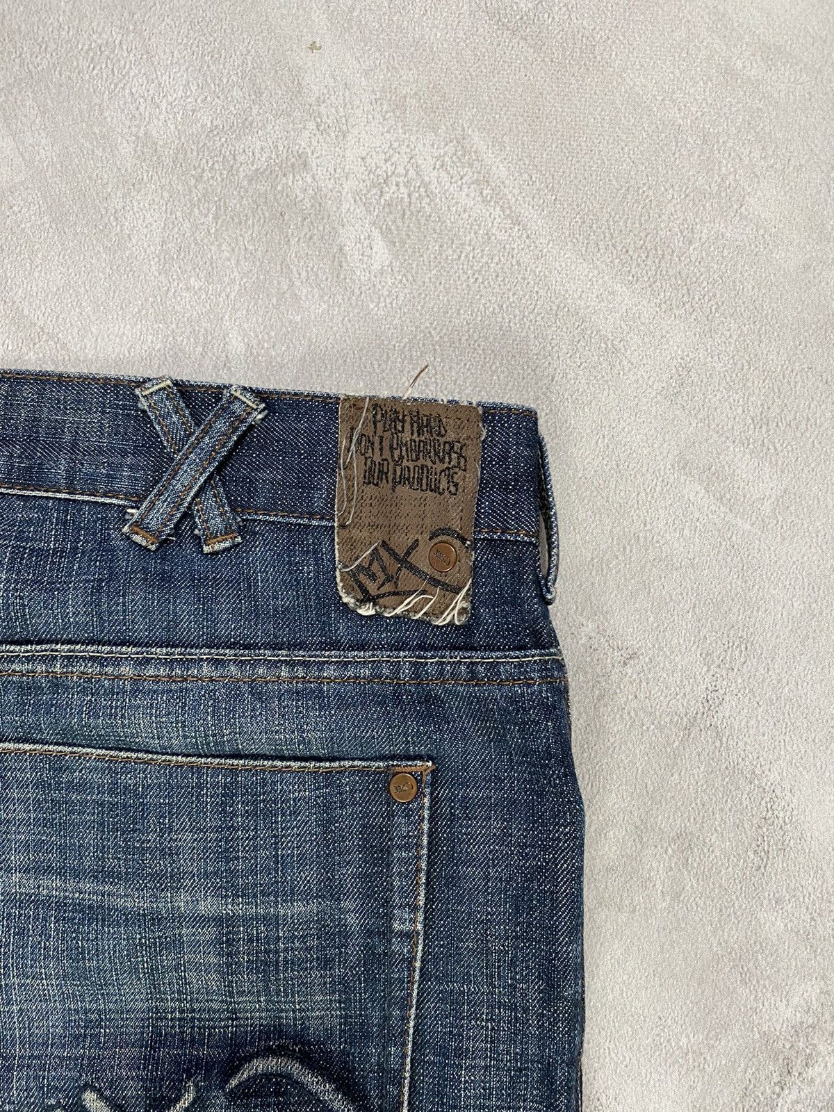 Japanese Brand × Vintage Vintage Jeans K1X Distressed flared denim japan style 36 Size US 36 / EU 52 - 9 Thumbnail