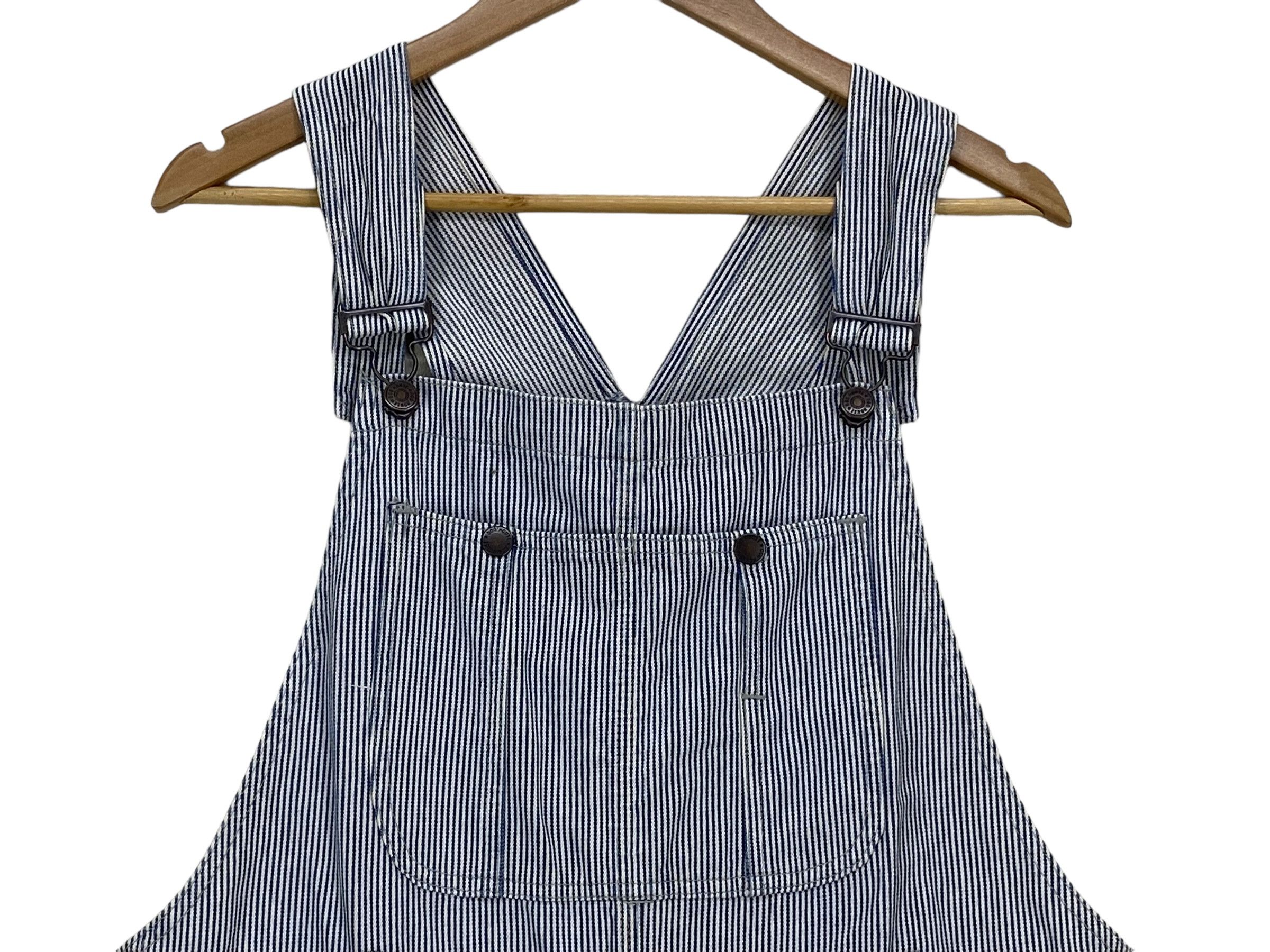 Vintage Dog House Carpenter Bib Overalls Light Wash Jeans Size US 39 - 3 Thumbnail