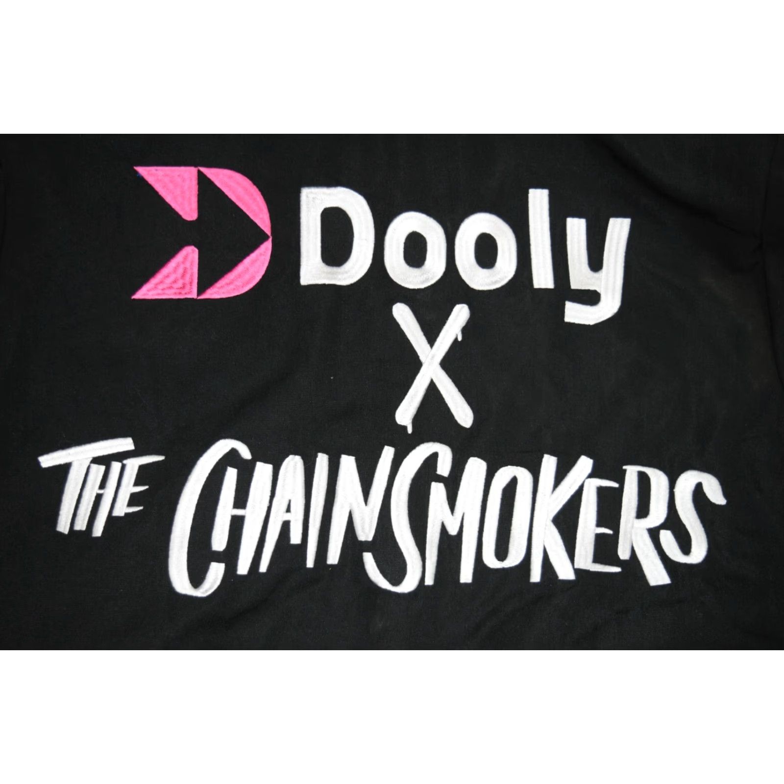 Vintage CHAINSMOKERS X DOOLY JACKET Bomber Men L Black Denim Zip Embroidered Logo THE CHAINSMOKERS THE JACKET MAKER Size US L / EU 52-54 / 3 - 3 Thumbnail