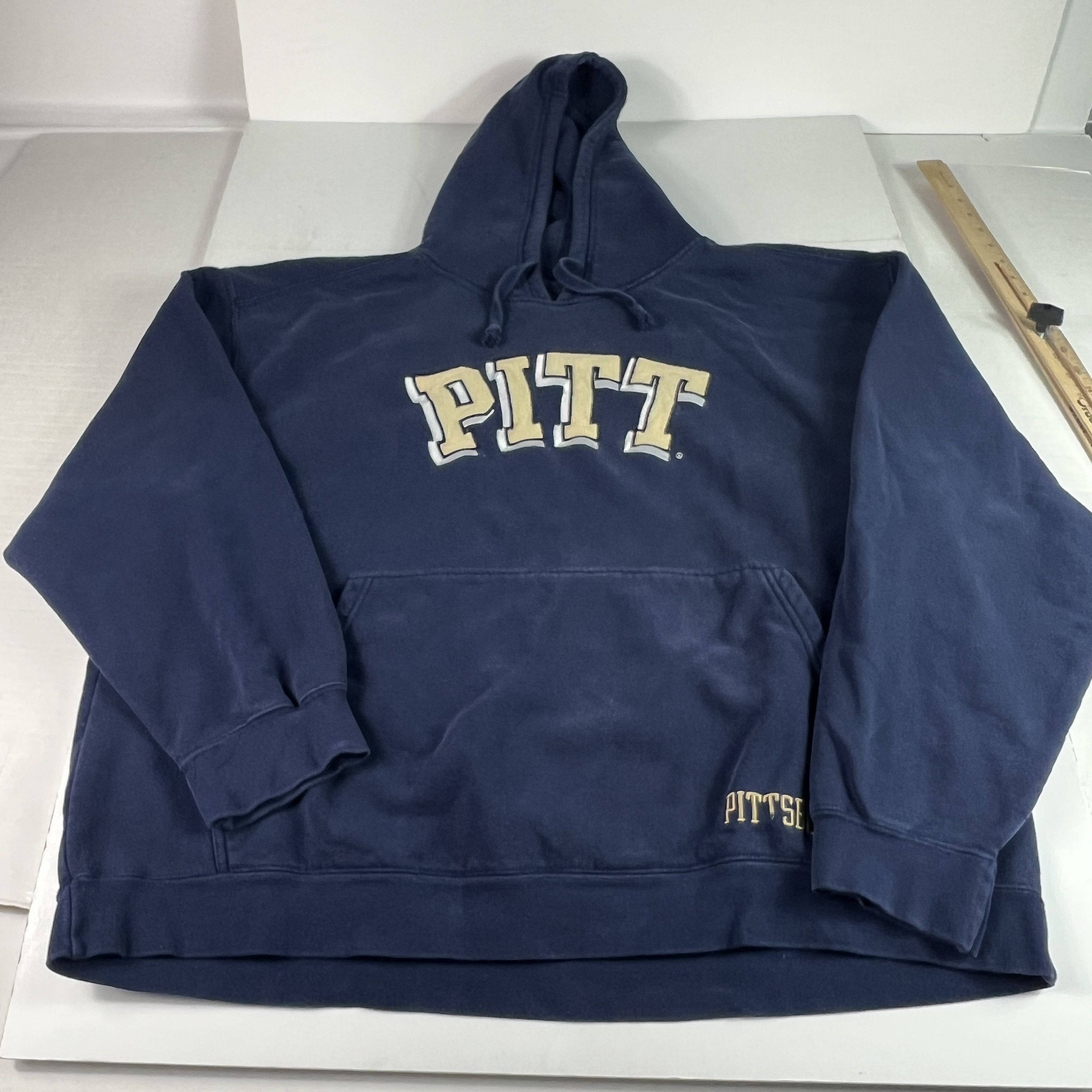 NCAA Pittsburgh Pitt Panthers Sweatshirt Blue Faded Hoodie Size US XXL / EU 58 / 5 - 1 Thumbnail