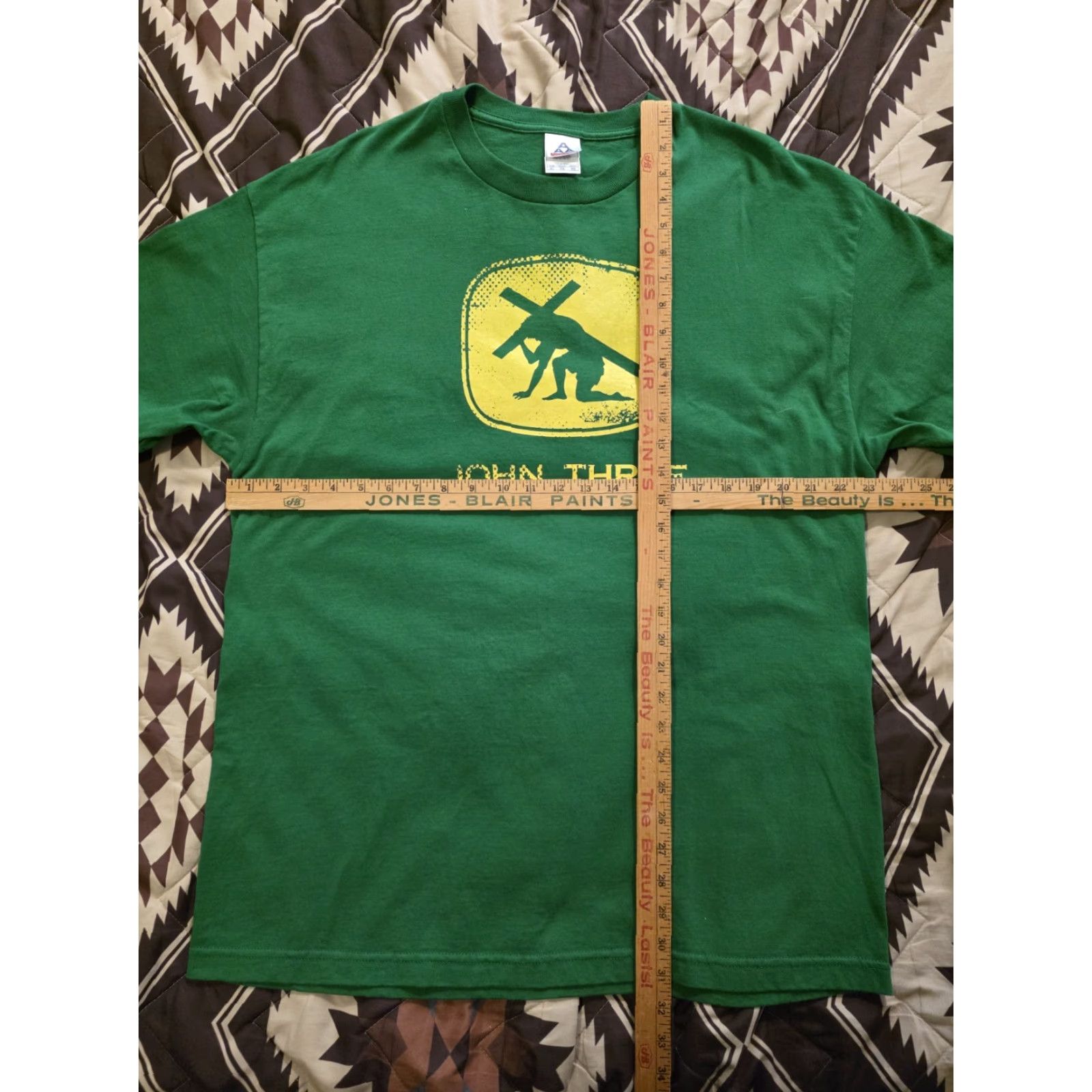 John Deere VINTAGE Alstyle John Deere Green 3:16 Jesus Tee T Shirt Mens XL Crew Neck Short Sleeve Graphic Print Cotton Green All Seasons Men's T-Shirt Size US XL / EU 56 / 4 - 5 Thumbnail