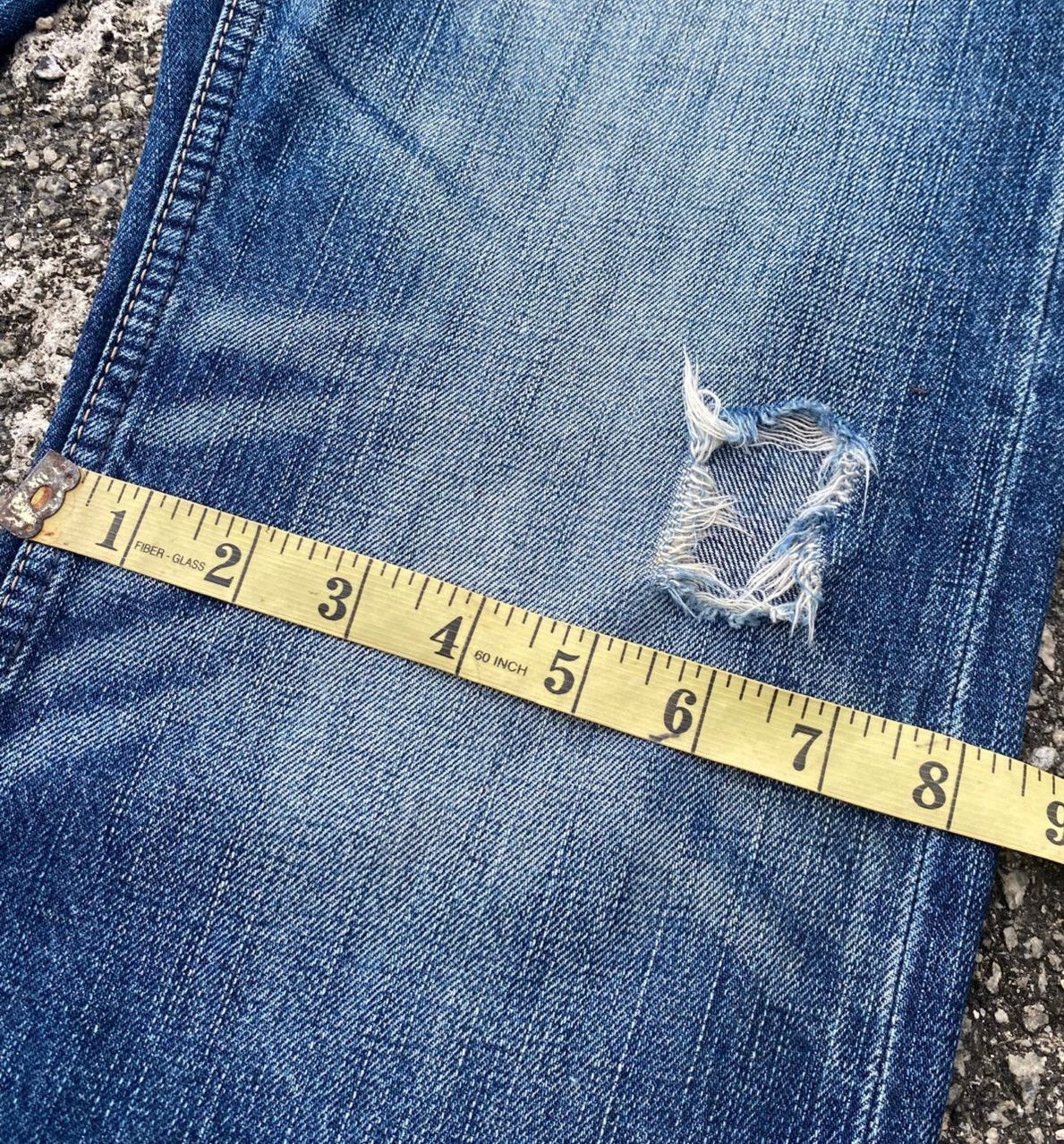 If Six Was Nine Vintage American Eagle Flared Distressed Denim Size US 31 - 9 Thumbnail