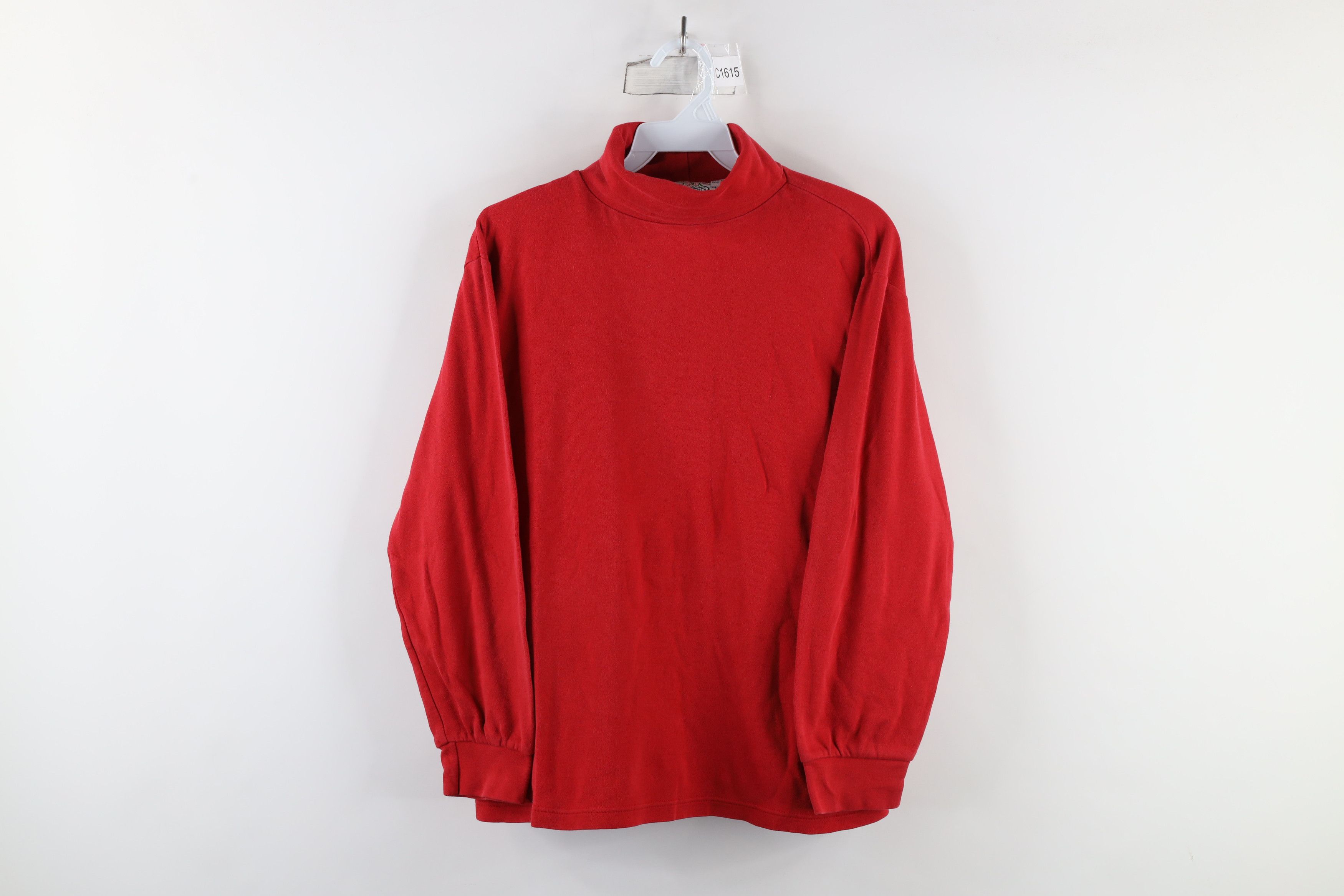 Vintage Vintage 90s Streetwear Long Sleeve Turtleneck T-Shirt Red Size L / US 10 / IT 46 - 1 Thumbnail