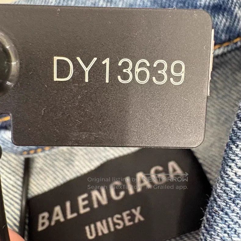 Balenciaga Balenciaga Double B Graffiti Yellow Spray Logo Denim Jacke Size US XS / EU 42 / 0 - 9 Thumbnail