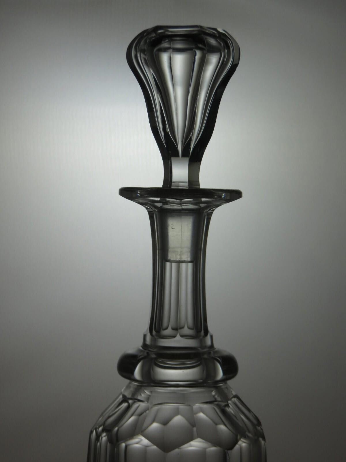 The Unbranded Brand Antique Victorian Pillar Molded Blown Flint Glass Decanter Size ONE SIZE - 4 Thumbnail