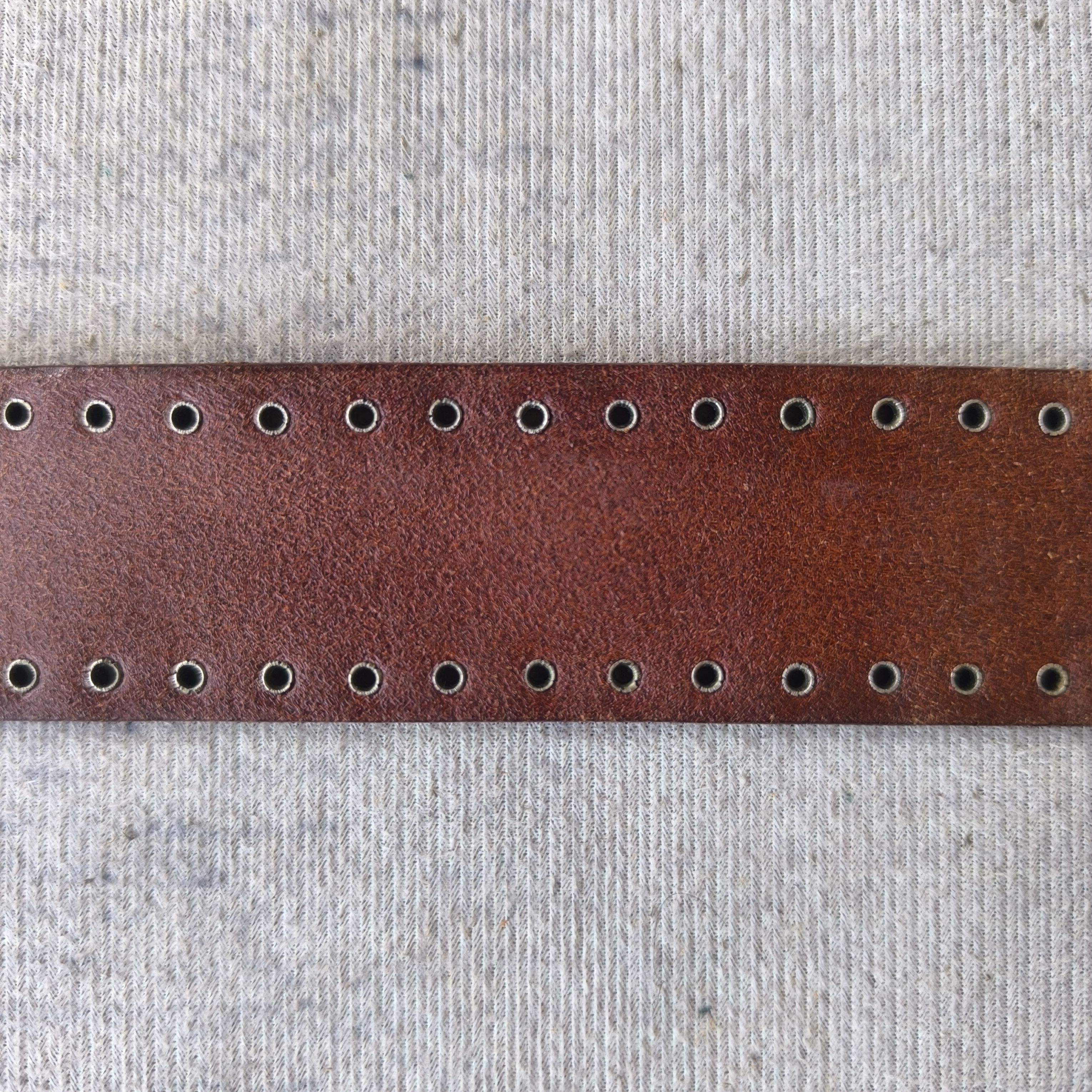 If Six Was Nine 💥 Vintage solid brass garrison stud punk rock leather belt Size ONE SIZE - 7 Thumbnail