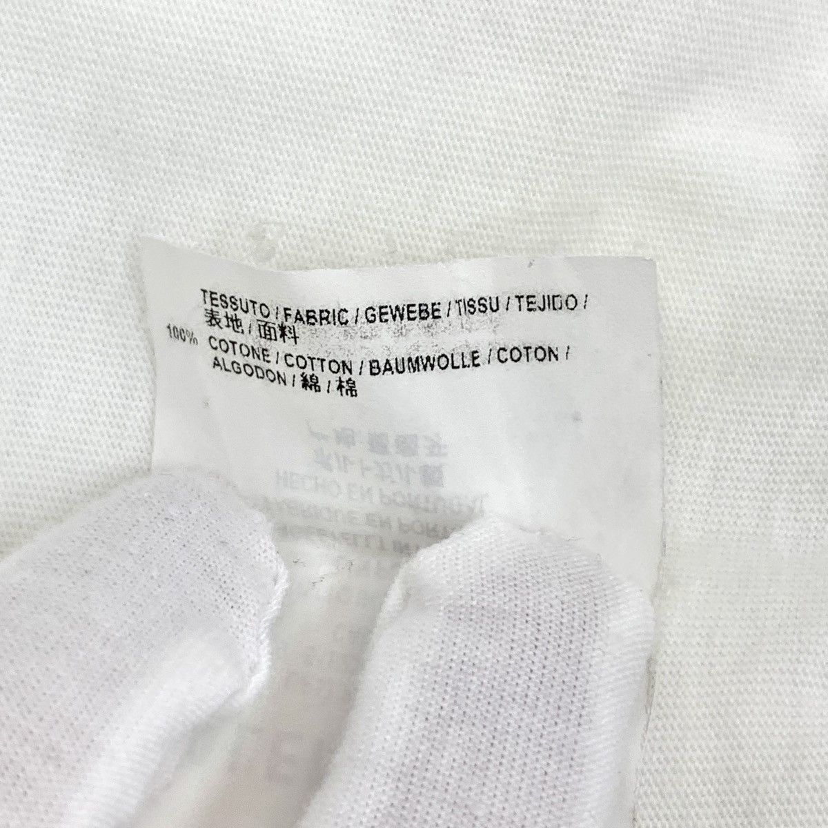 Balenciaga Balenciaga White Logo Print Irregular Cotton T-shirt K26WX Size M / US 6-8 / IT 42-44 - 7 Thumbnail