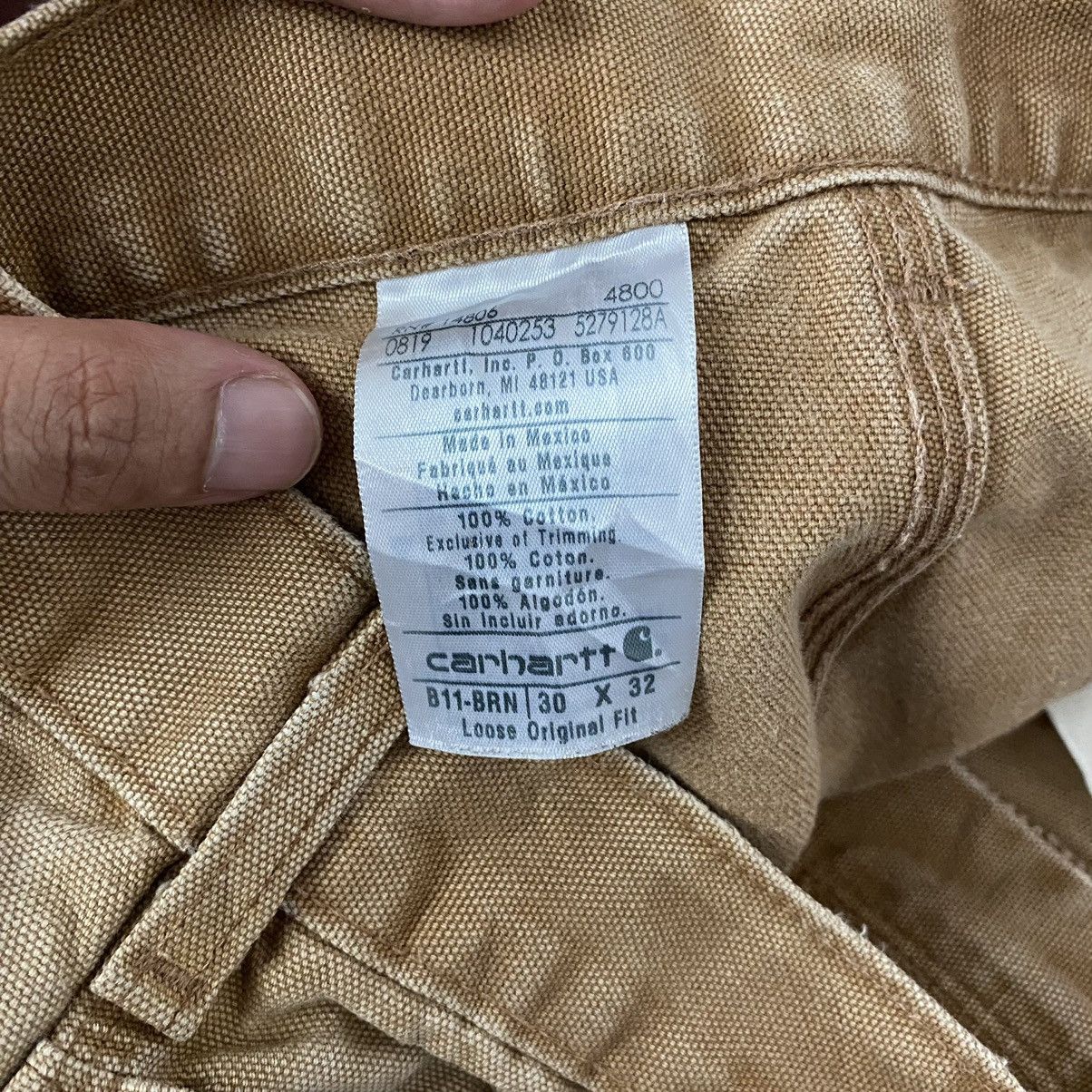 Carhartt Vintage Carhartt Faded Tan Dirty Carpenter Work Pants Size US 29 - 21 Thumbnail