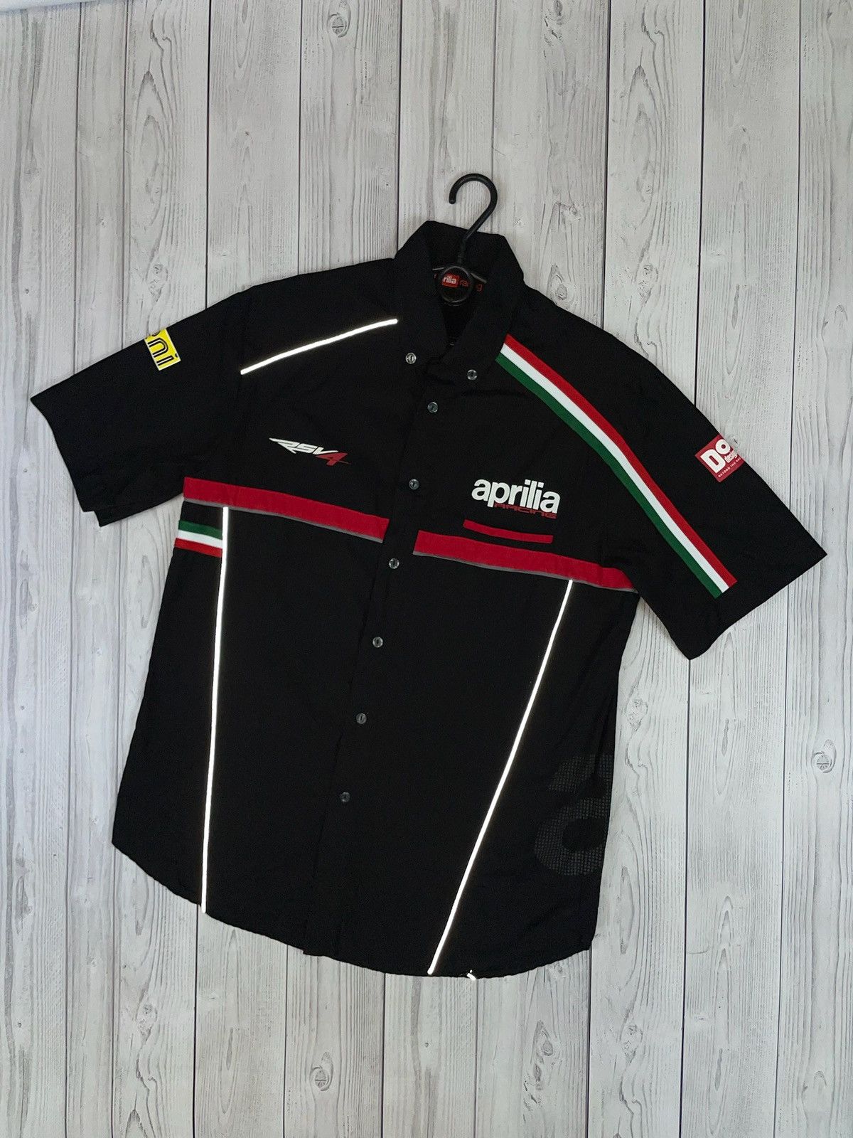 Vintage Vintage aprilia racing shirt size M rare black Size US M / EU 48-50 / 2 - 2 Thumbnail