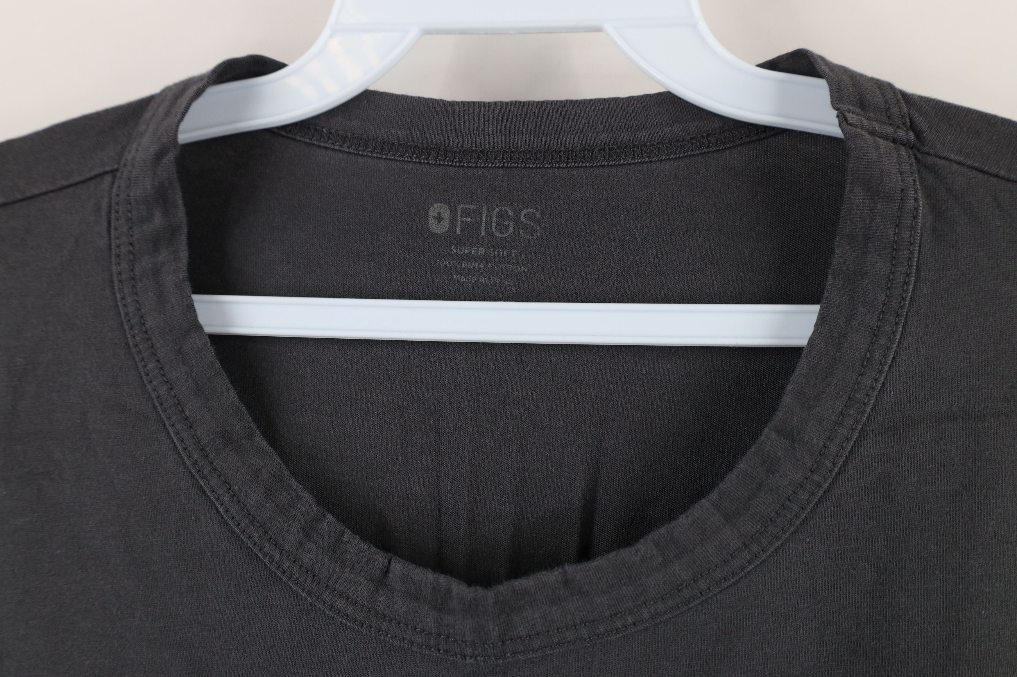 Vintage Figs Scrubs Pima Cotton Long Sleeve T-Shirt Dark Gray Size XL / US 12-14 / IT 48-50 - 7 Thumbnail