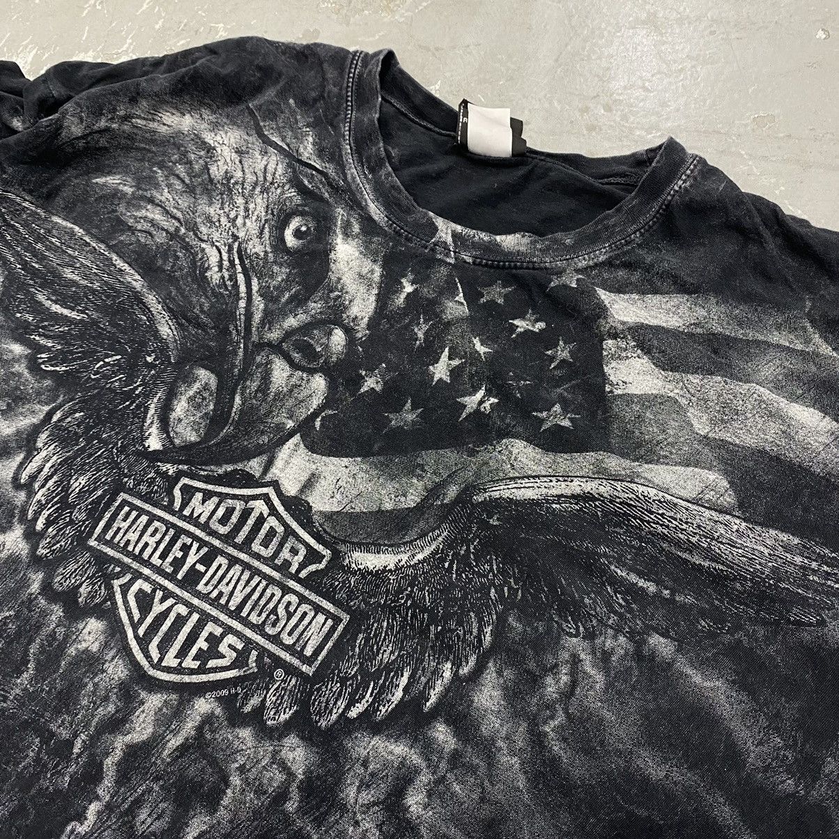 Affliction × Harley Davidson × Vintage Vtg Y2K Harley Davidson Big Print Gothic Eagle Long Sleeve Size US XXL / EU 58 / 5 - 1 Thumbnail