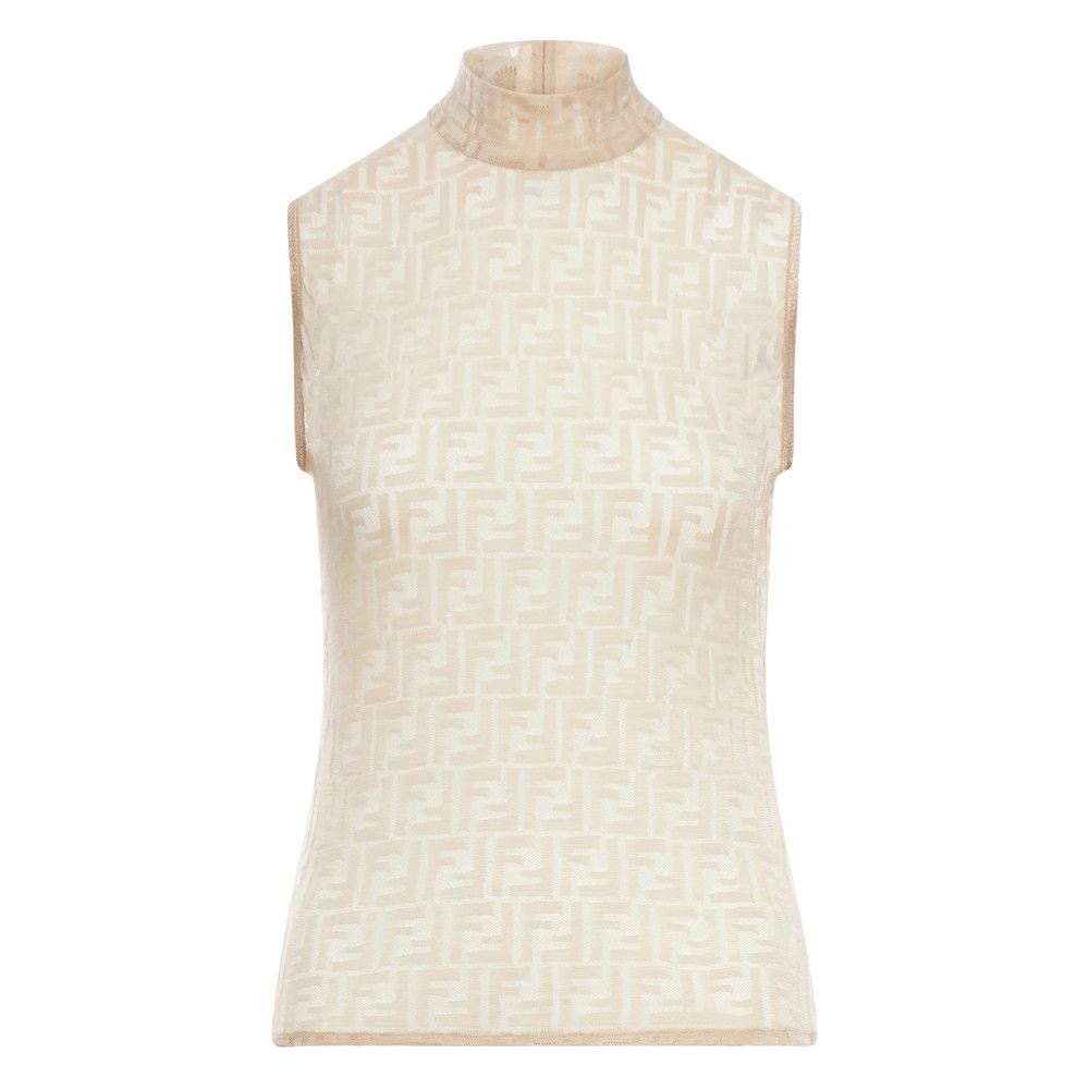 Fendi NEUTRALS Tops - Vests & Tank Tops