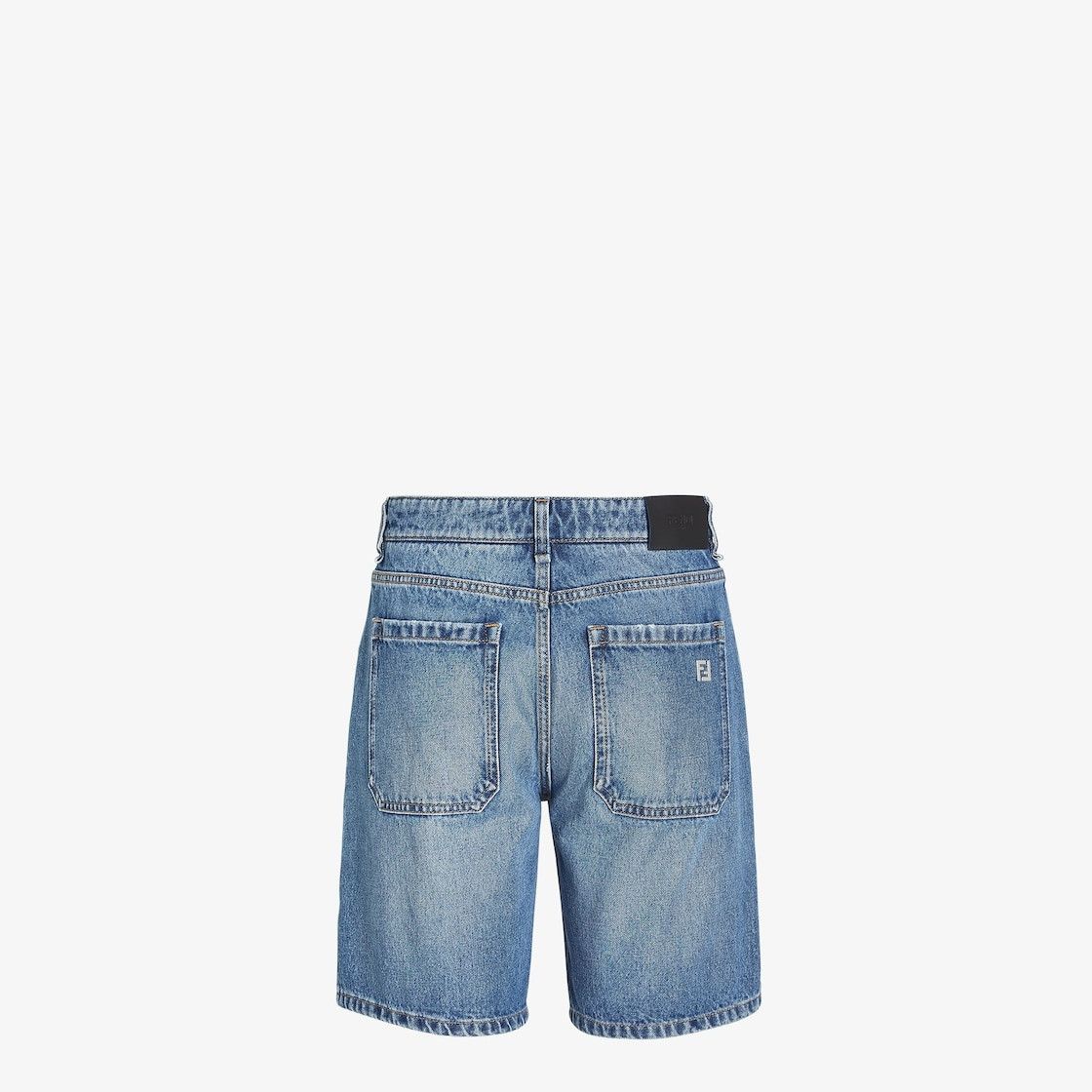 Fendi o1s1wg111025 Jeans Shorts in Blue Size US 34 / EU 50 - 2 Thumbnail