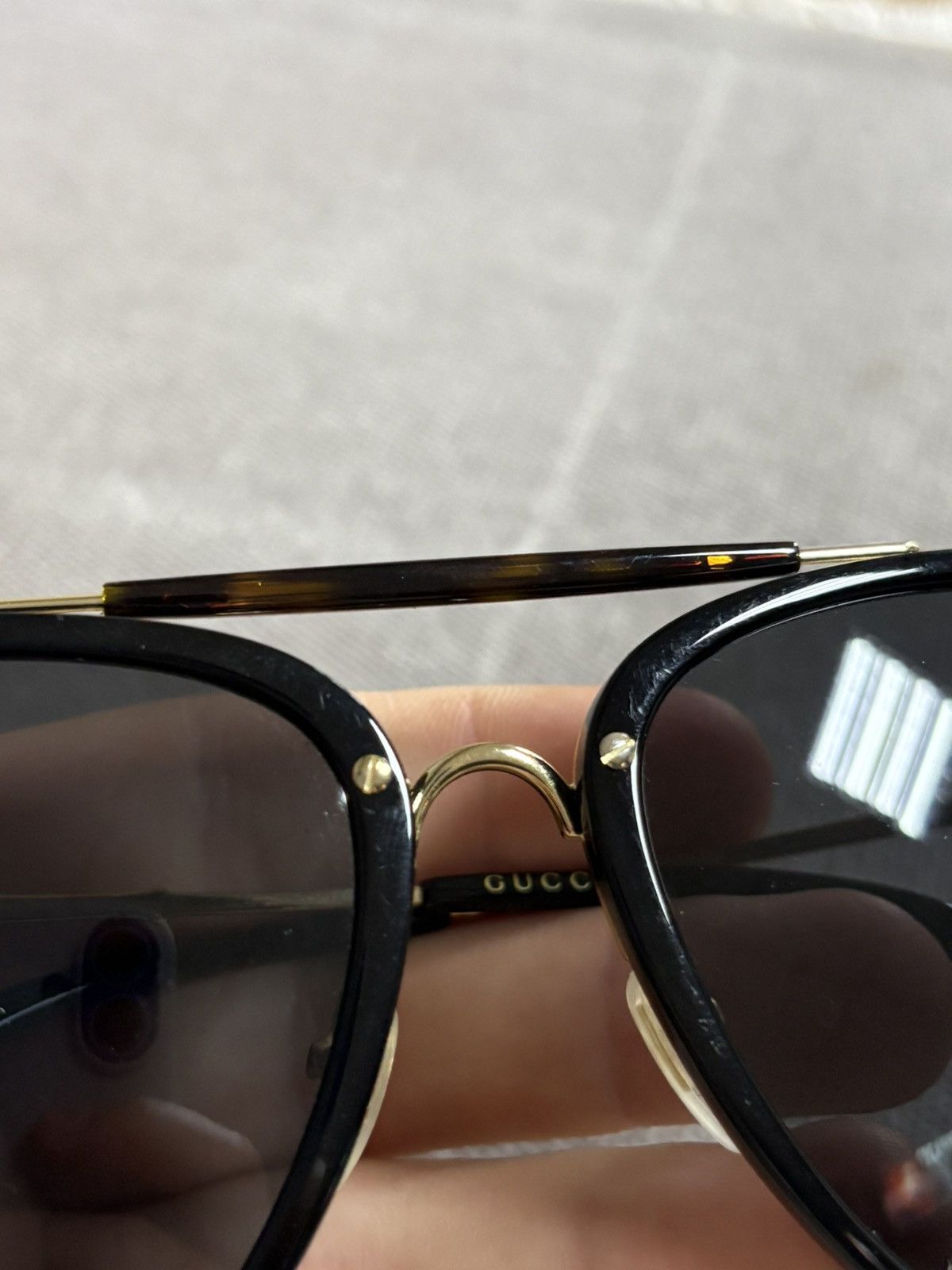 Gucci Gucci by Tom Ford Era Aviator Sunglasses Size ONE SIZE - 5 Thumbnail
