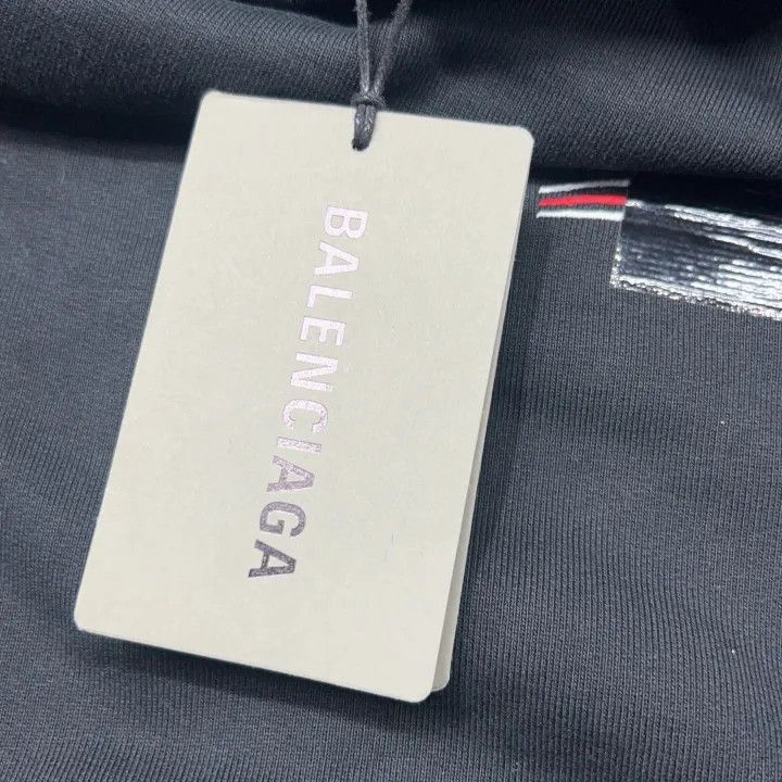 Balenciaga Balenciaga Tape Logo Black Hoodie 0079-2507 Size US M / EU 48-50 / 2 - 3 Thumbnail