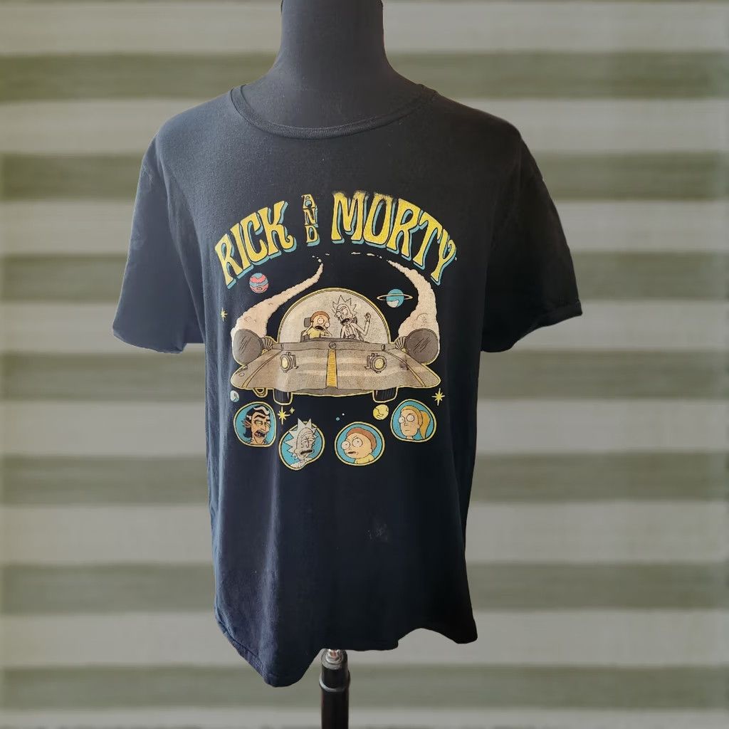 Swims Rick and Morty Adult Swim T Shirt Black Spaceship Trip Men’s XL Size US XL / EU 56 / 4 - 1 Thumbnail