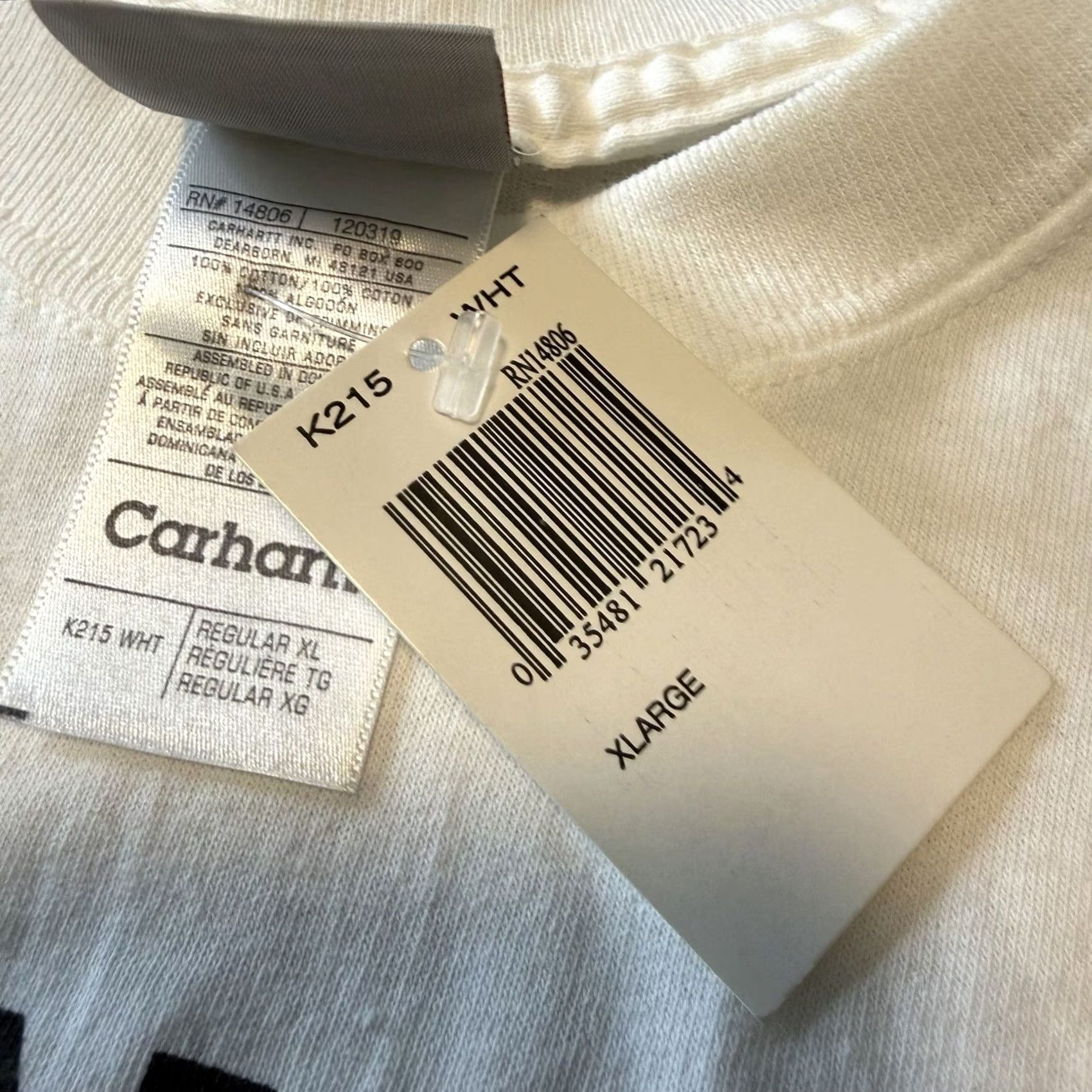 Carhartt VINTAGE Carhartt White Graphic Print Hard At Work T Shirt Mens XL New K215 Size US XL / EU 56 / 4 - 3 Thumbnail