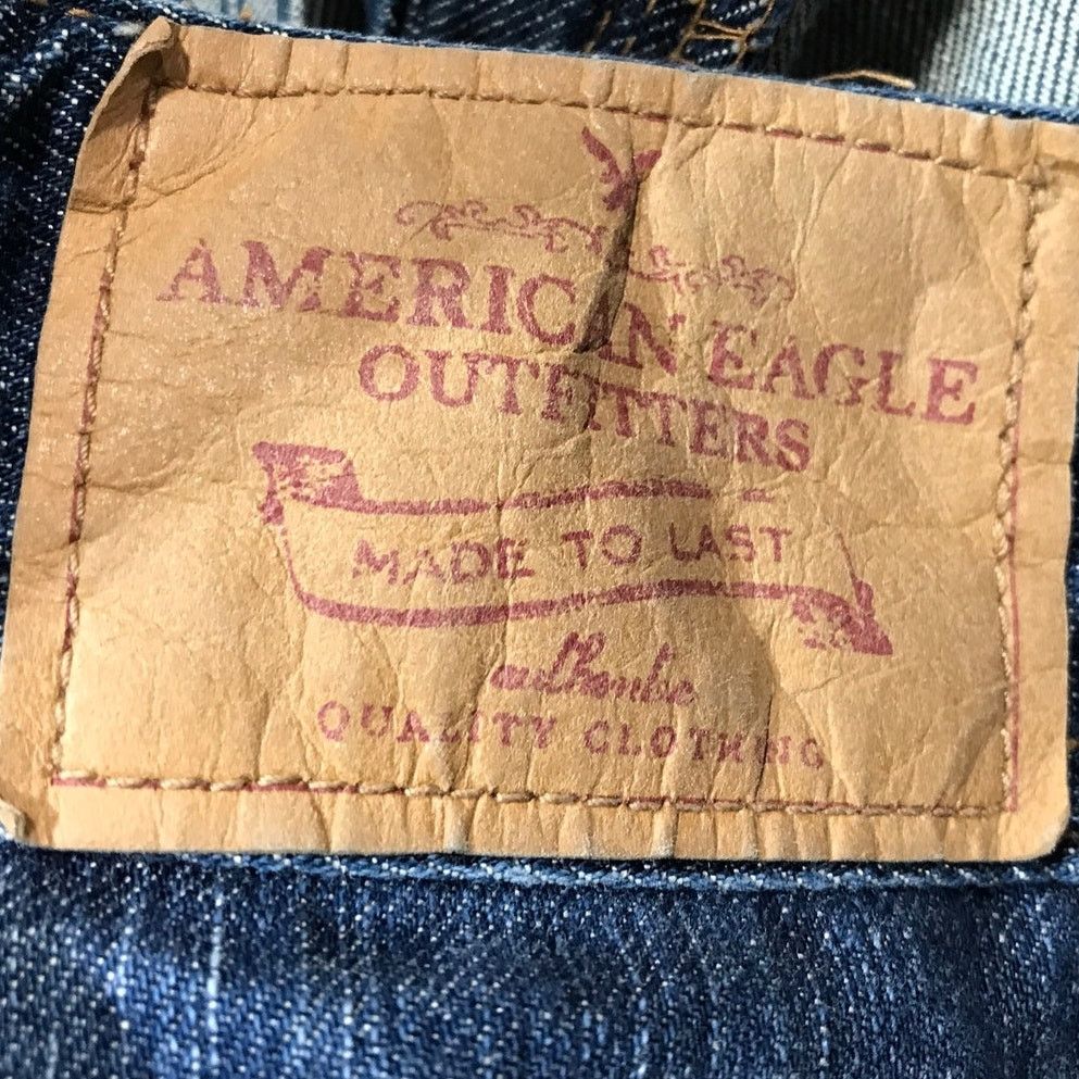 American Eagle Outfitters American Eagle Y2K Denim Jean Mini A-line Skirt 14 Size 36" / US 14 / IT 50 - 3 Thumbnail