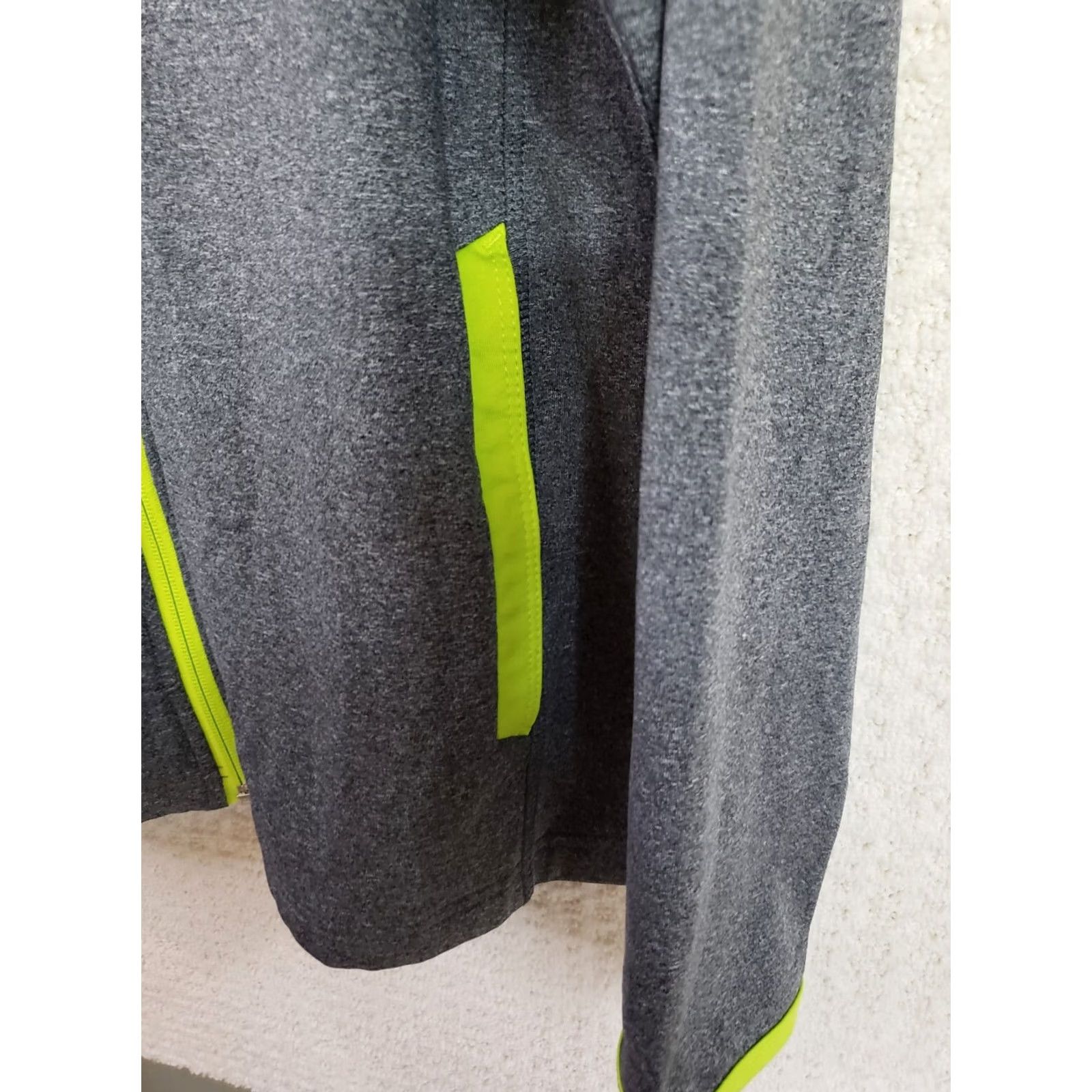 Vintage Sport-Tek Men’s L Gray Long Sleeve Full Zip Jacket Coastal Carolina Tennis USTA 1/4 Zip Mock Neck Athletic Jacket Heathered Size US L / EU 52-54 / 3 - 7 Thumbnail