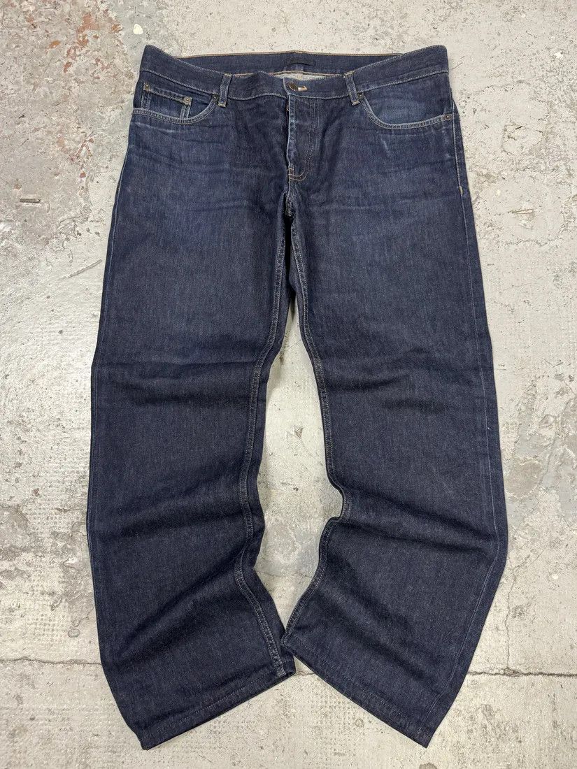 Designer × Prada × Vintage 2000s Prada Brut Navy Denim Jeans Size US 34 / EU 50 - 1 Thumbnail