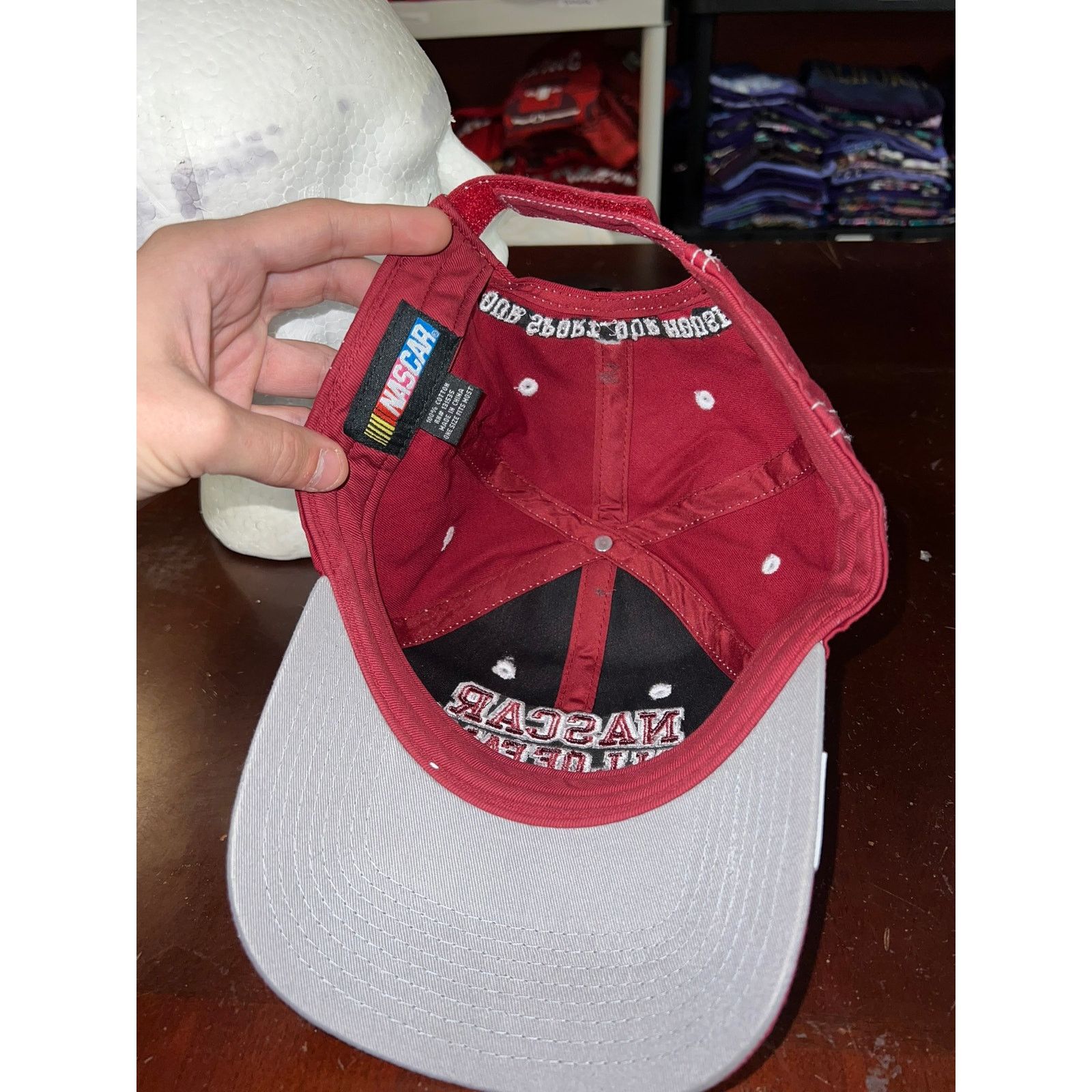 NASCAR Nascar Hall Of Fame Hat Charlotte Red White Cap Headwear Size ONE SIZE - 8 Thumbnail