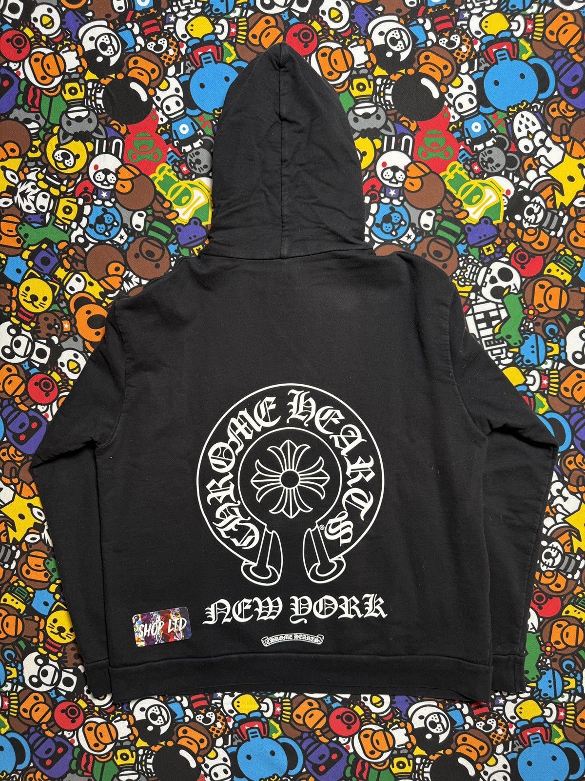 Chrome Hearts Black New York Horseshoe Logo Pullover Hoodie