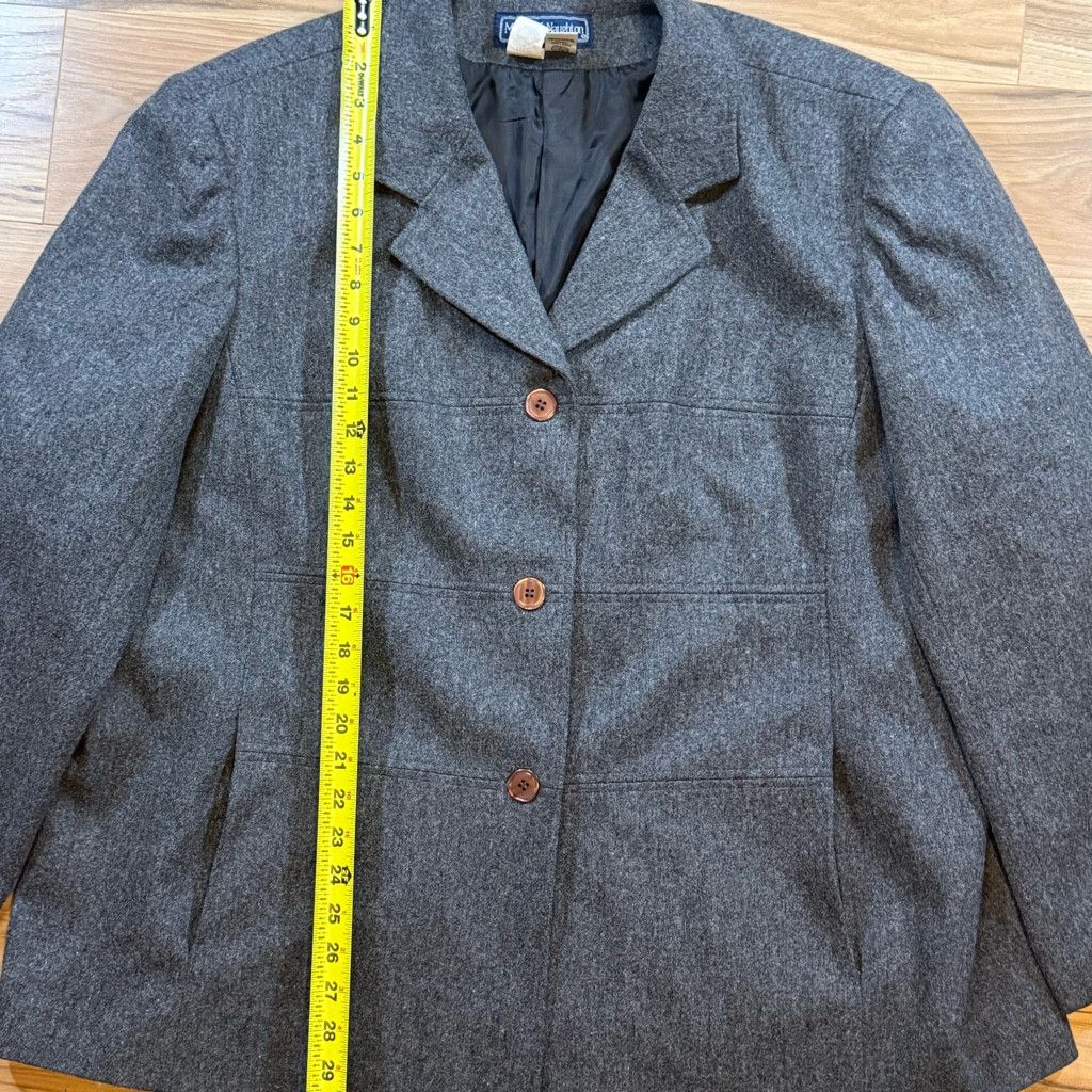 J Brand Maggie McNaughton Women’s 20W Wool Blazer Gray Size 3XL / US 20-22 - 7 Thumbnail