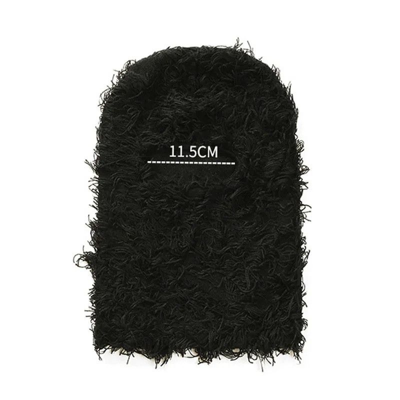 Designer × Japanese Brand Distressed Black Knit Balaclava y2k Ski Mask Size ONE SIZE - 4 Thumbnail