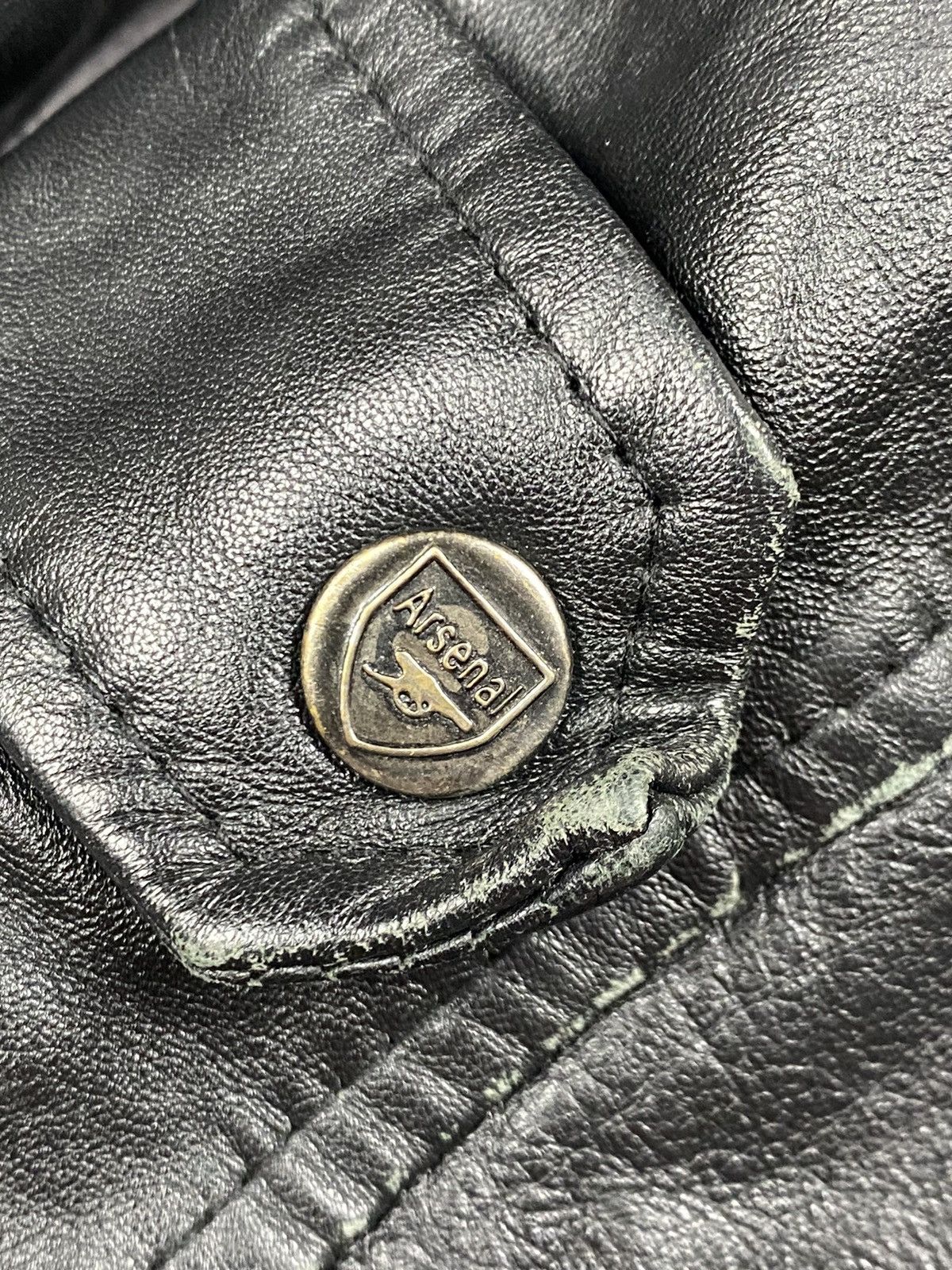 Vintage Vintage Rare Arsenal FC Leather Jacket London Football Club Size US S / EU 44-46 / 1 - 8 Thumbnail
