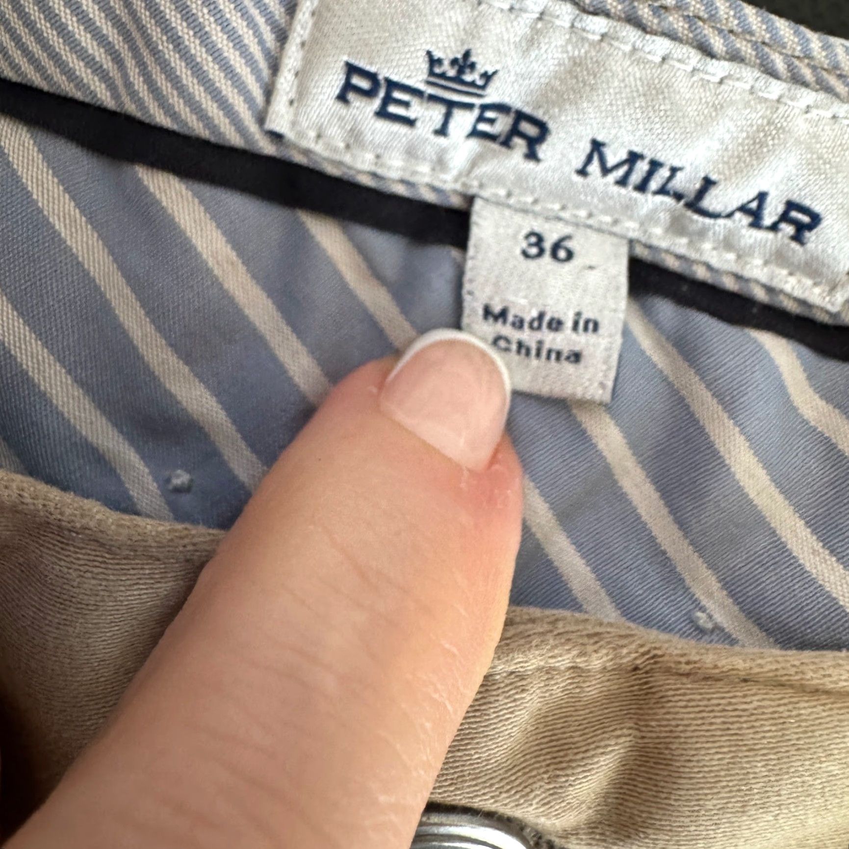 Peter Millar Peter Millar Pants Men 36x28 Chino 5 Pocket Straight Leg Tan Beige Wicking Stretch Casual Workwear Golf Size US 36 / EU 52 - 3 Thumbnail