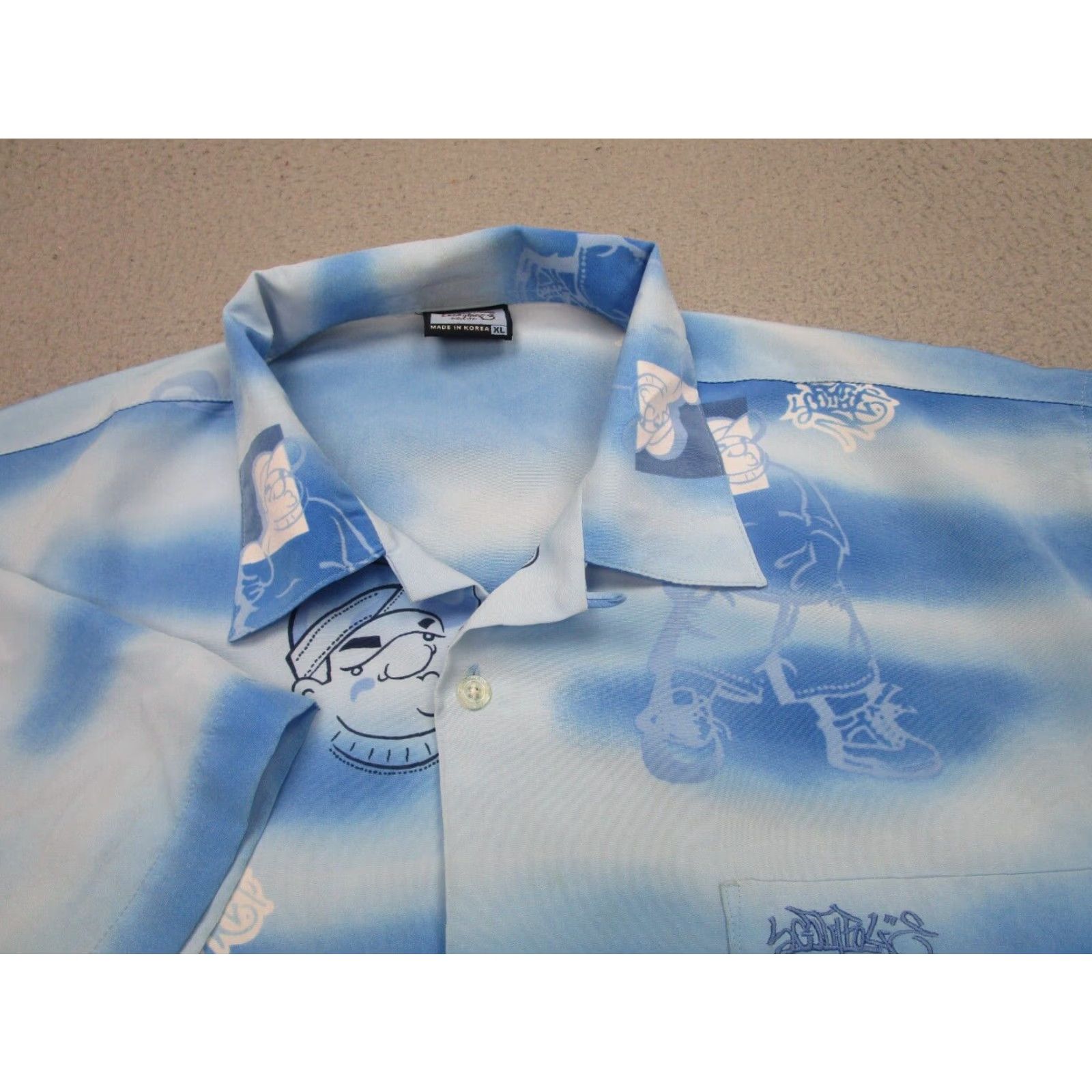 Southpole VINTAGE Southpole Shirt Mens XL Blue All Over Print y2k 2000s Baggy Hip Hop Shirt Size US XL / EU 56 / 4 - 5 Thumbnail