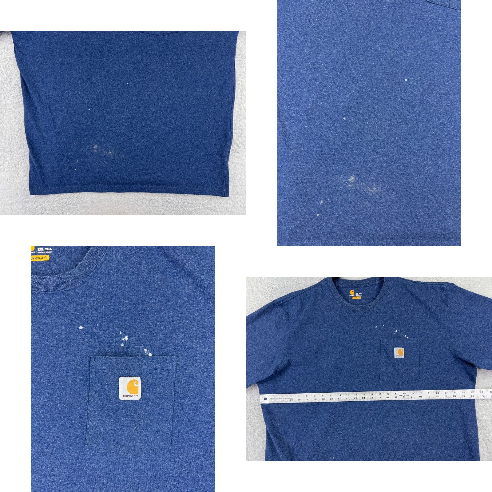 Carhartt Carhartt Shirt Mens 2XL Blue Short Sleeve Crew Neck Cotton Blend Jersey Logo 2000s Work Modern American Mens T-Shirt Size US XXL / EU 58 / 5 - 8 Thumbnail