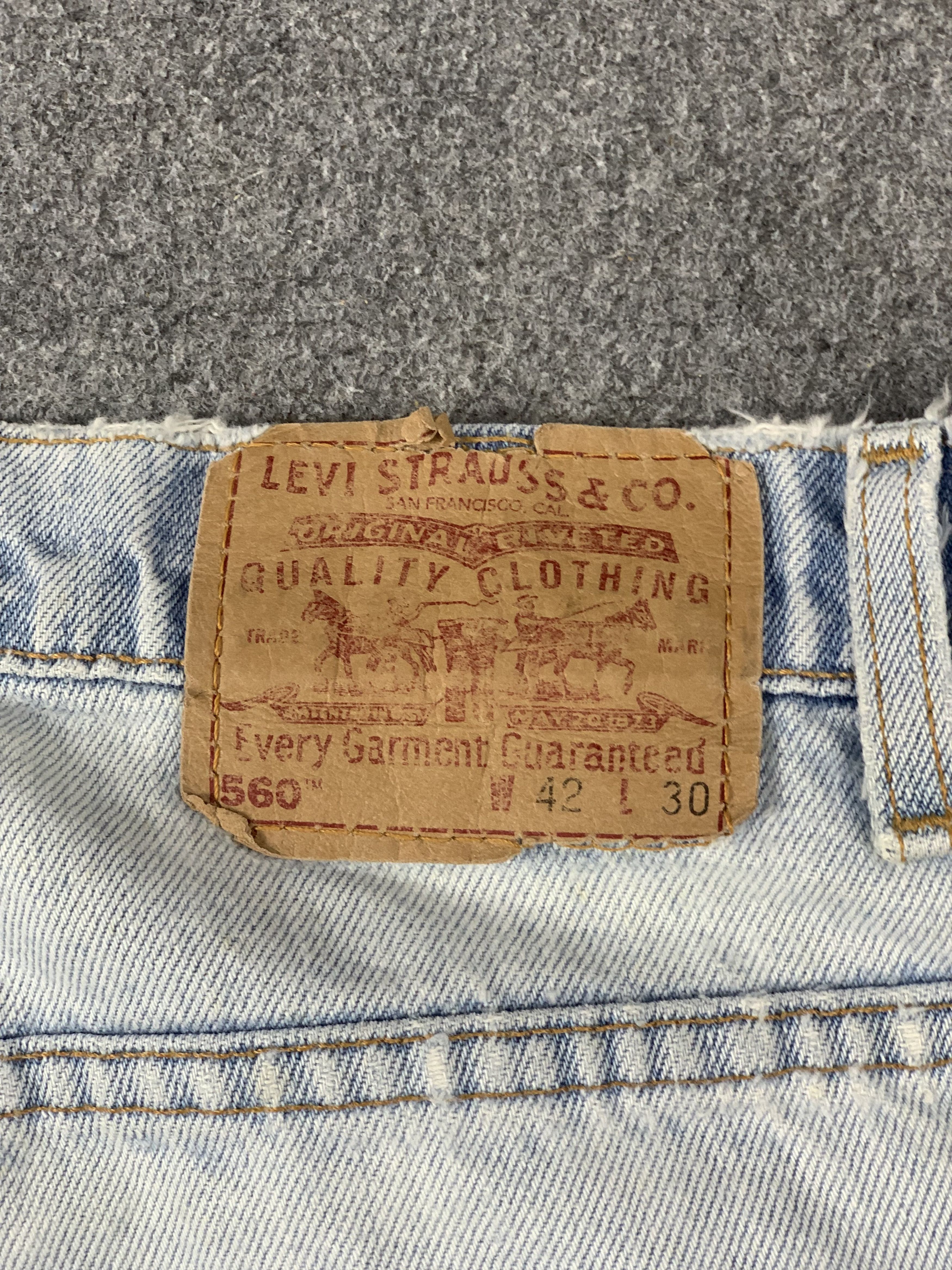 Levi's Vintage 90s Levis 560 Light Wash Jeans DP1995 Size US 40 / EU 56 - 6 Thumbnail