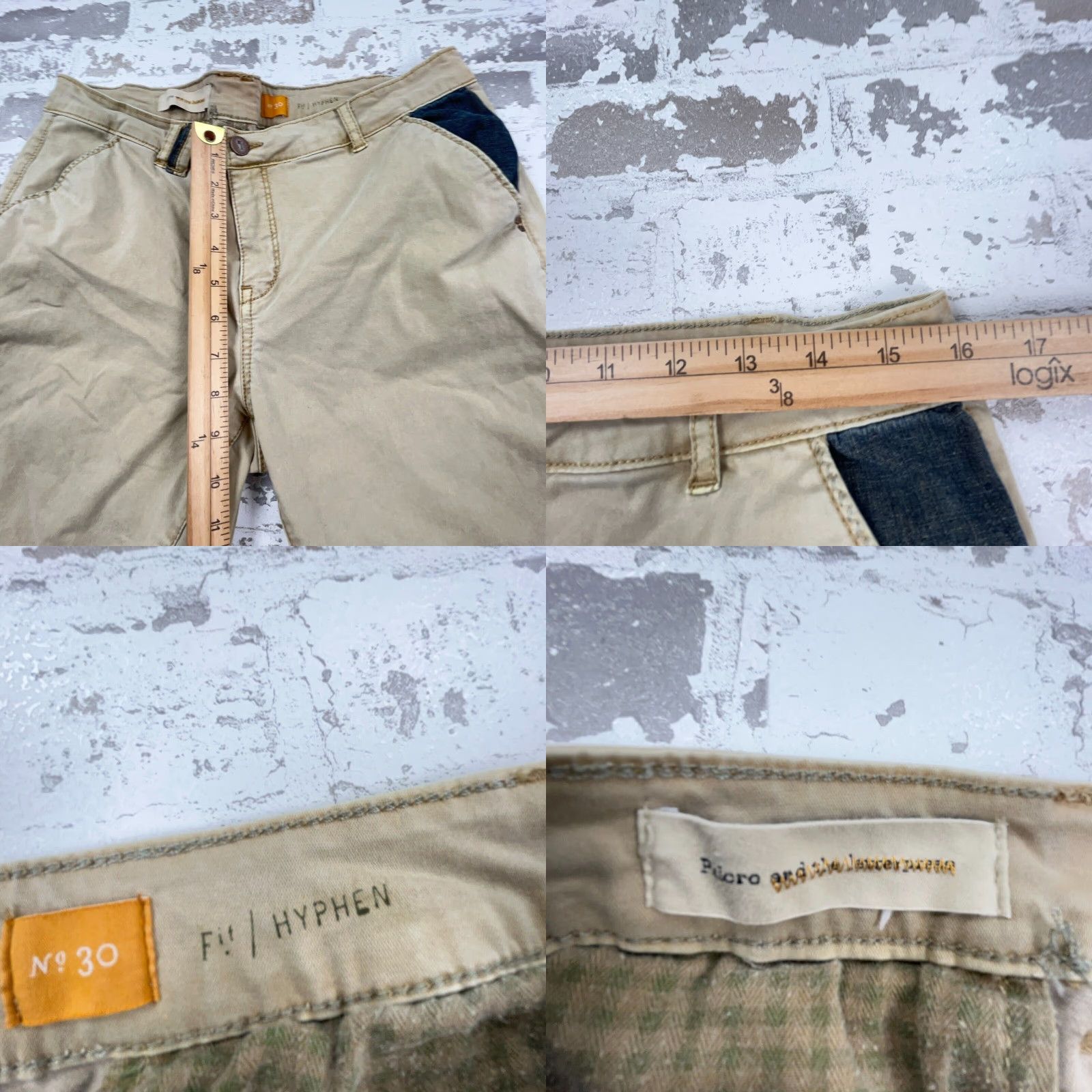 Anthropologie Anthropologie Pants Women 30 Chino Beig e Tan Brown Straight Regular Flat Front Zip Pockets Cotton Cotton Blend Casual - Size 30" / US 8 / IT 44 - 8 Thumbnail