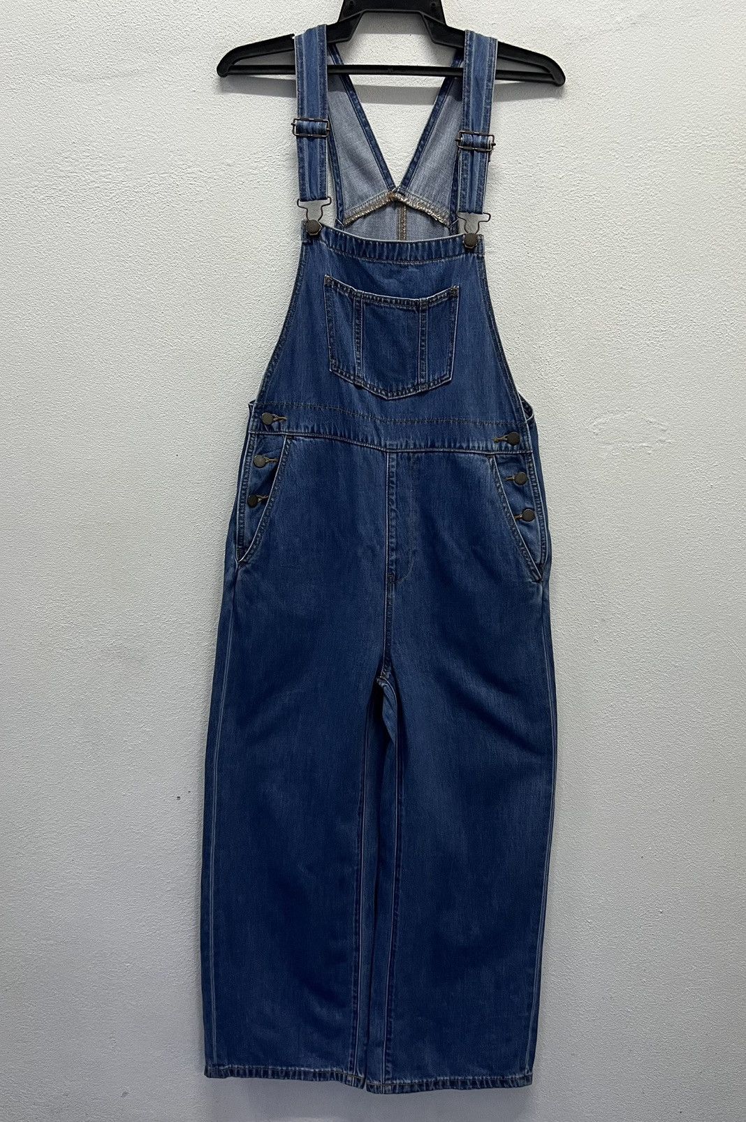 GU × Vintage GU Denim Overalls – Women's Size L (100% Cotton) Size US 32 / EU 48 - 1 Thumbnail