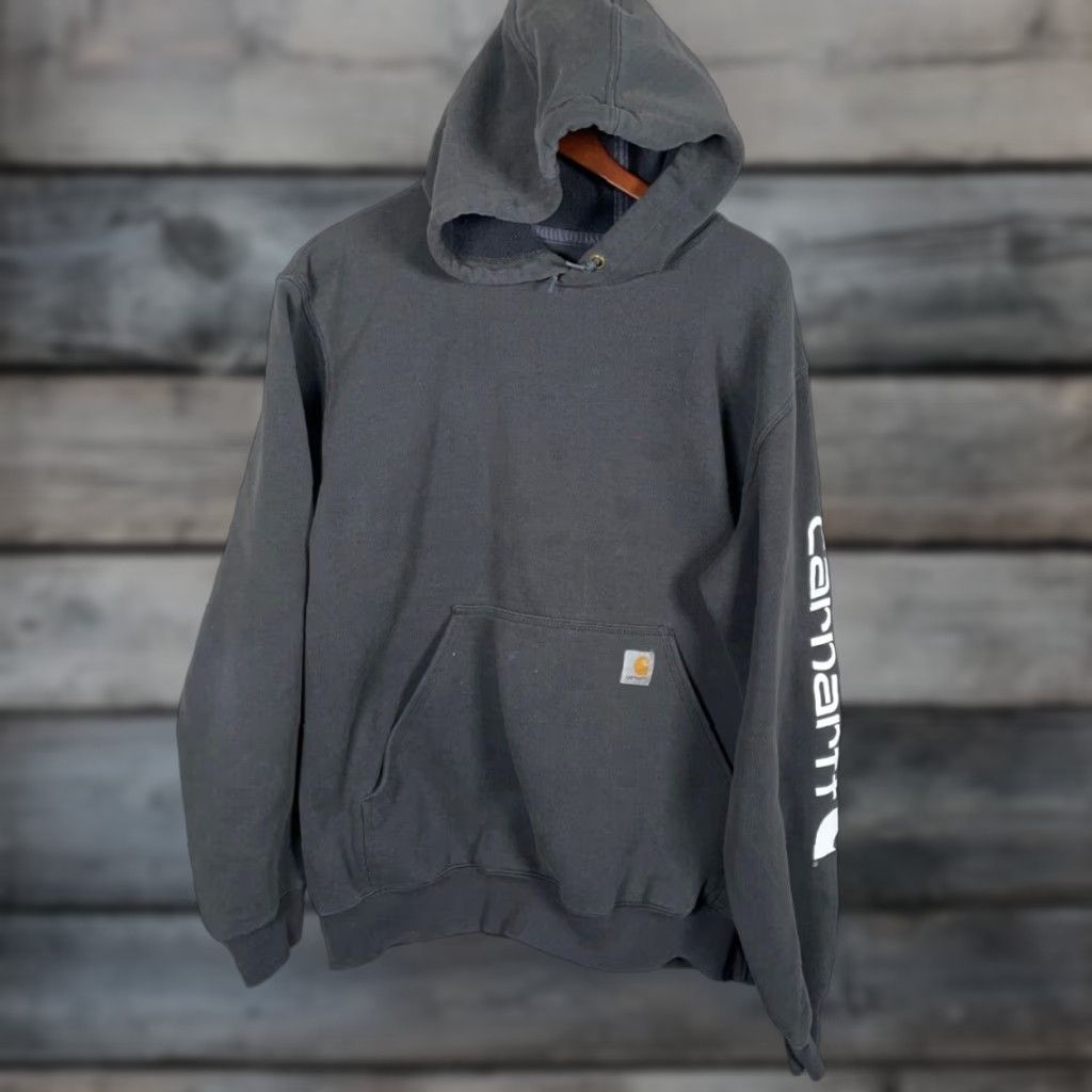 Carhartt Carhartt Hoodie Mens Large Black Sweatshirt Original Fit Logo Sleeve K288 BLK Size US L / EU 52-54 / 3 - 1 Thumbnail