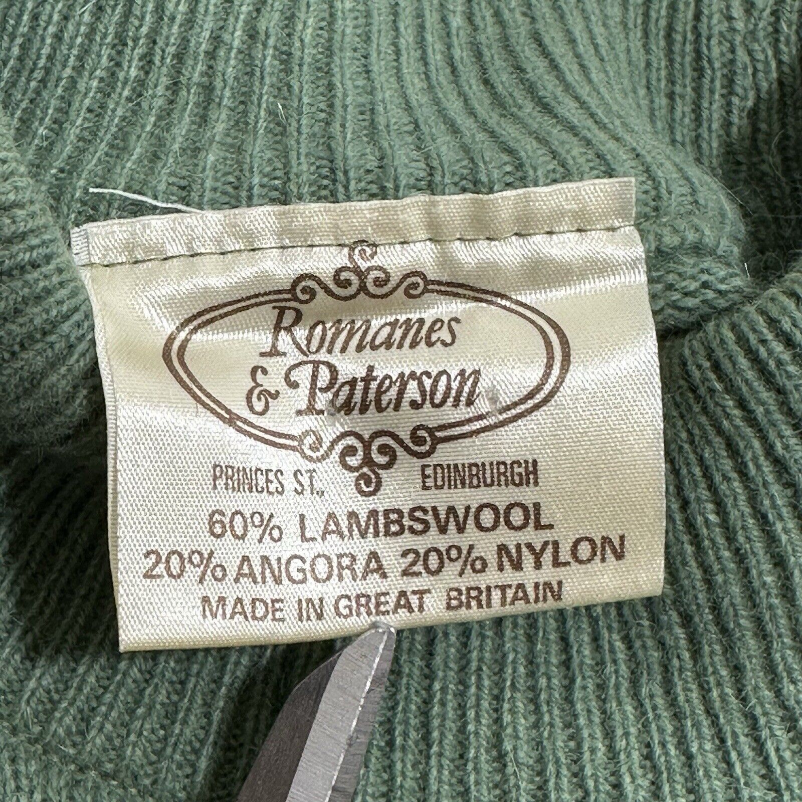 Vintage Romanes & Paterson =Green Mockneck Lambswool Angora Sweater Size S / US 4 / IT 40 - 3 Thumbnail