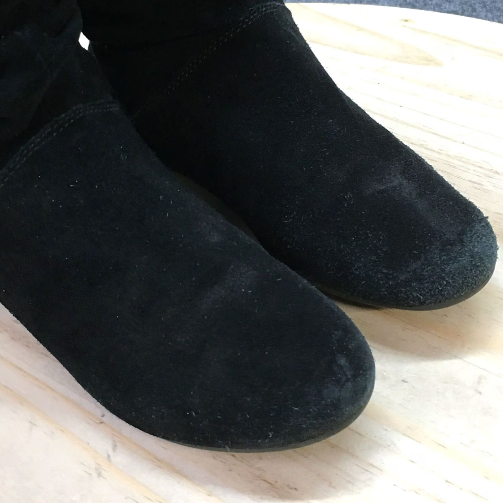 Vintage White Mountain Boots Womens Slouch Mid-Calf Black Leather 6.5 M Flat Heel Casual Autumn Winter W11509Z Mens Womens Boys Girls Size US 7 / IT 37 - 6 Thumbnail