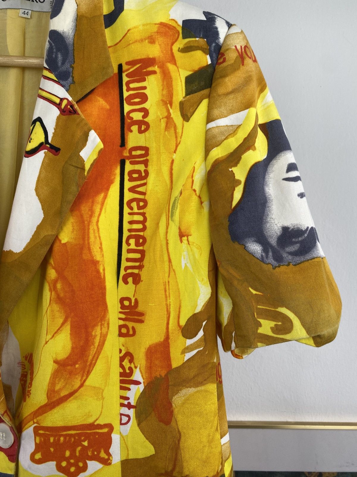 Japanese Brand 90’s Iceberg Smoking Kills Short Sleeve Blazer Jacket Size S / US 4 / IT 40 - 5 Thumbnail