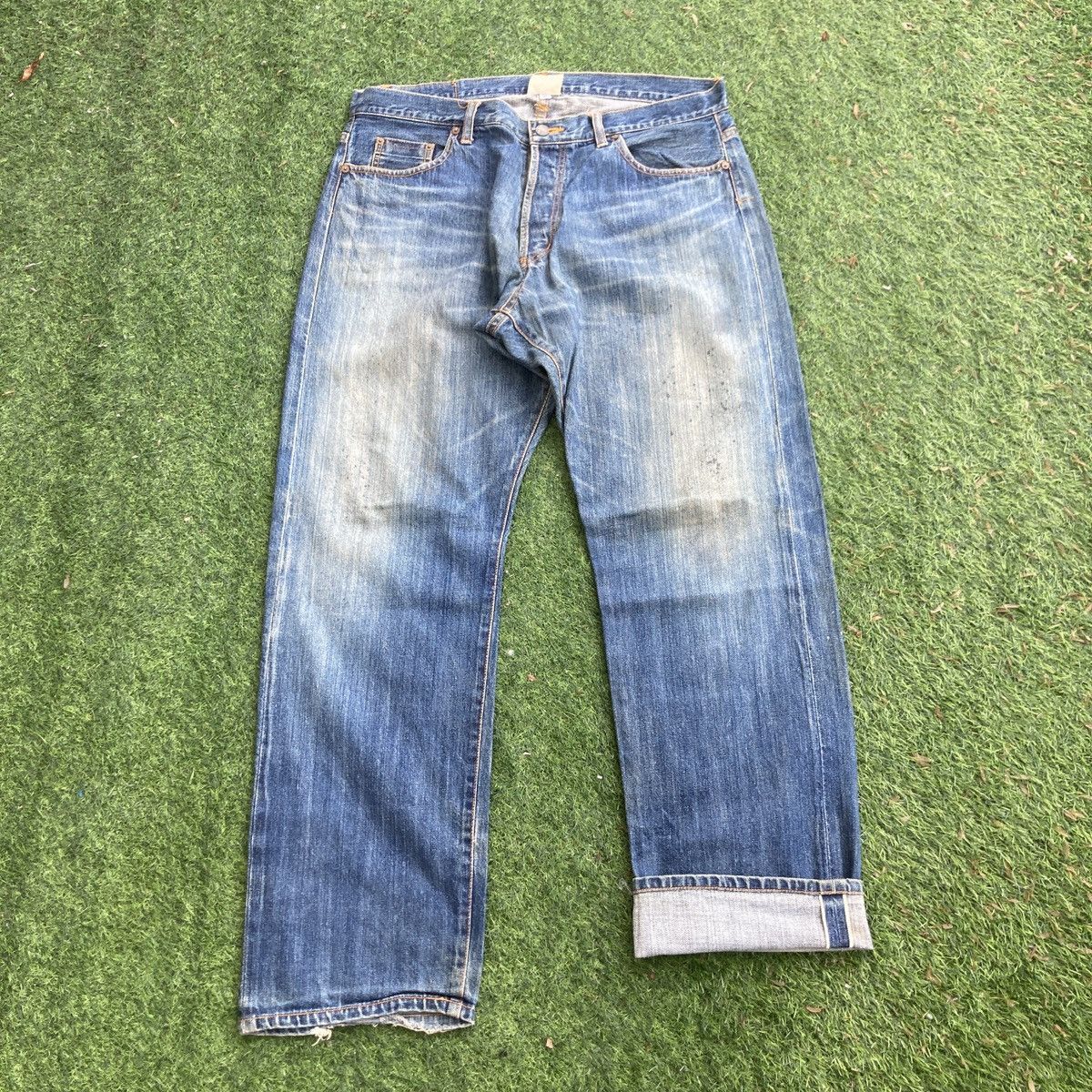 If Six Was Nine × Japanese Brand × Vintage VINTAGE SATELLITE SELVEDGE DISTRESSED JEANS Size US 36 / EU 52 - 2 Thumbnail