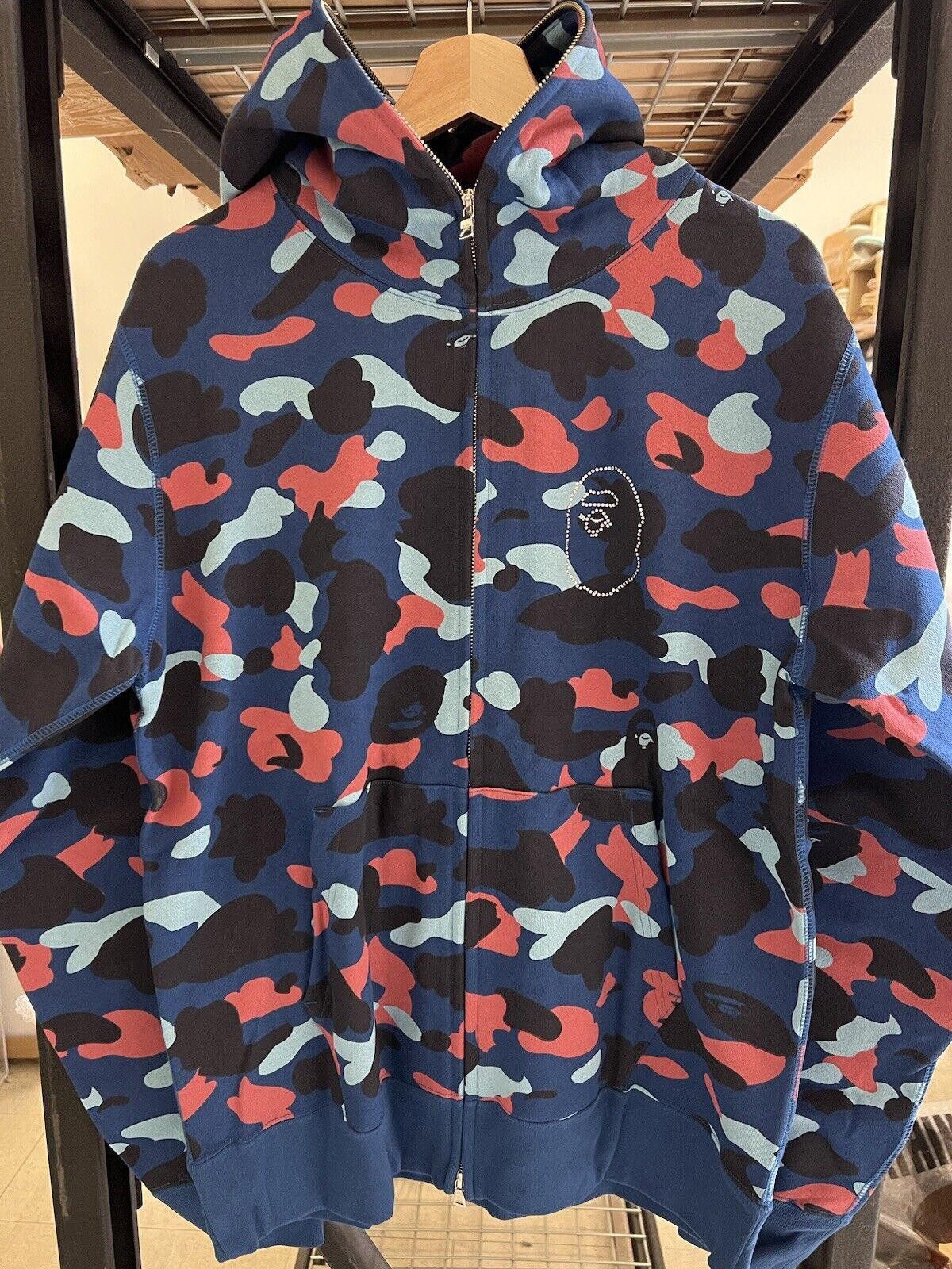 Bape BAPE A Bathing Ape Head Hoodie Blue Multi Camo Swarovski XL Size US XL / EU 56 / 4 - 2 Thumbnail