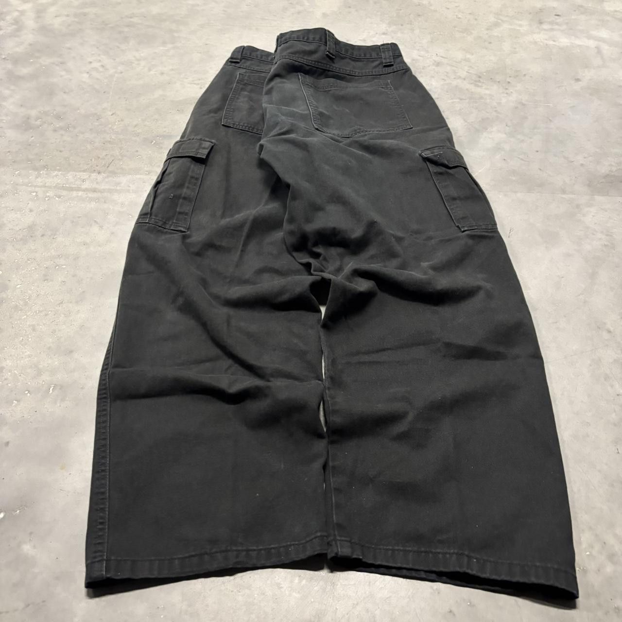 Japanese Brand × Vintage Crazy Vintage Y2K/2000s Baggy Black Streetwear Skater Cargo Pants! Size US 40 / EU 56 - 4 Thumbnail