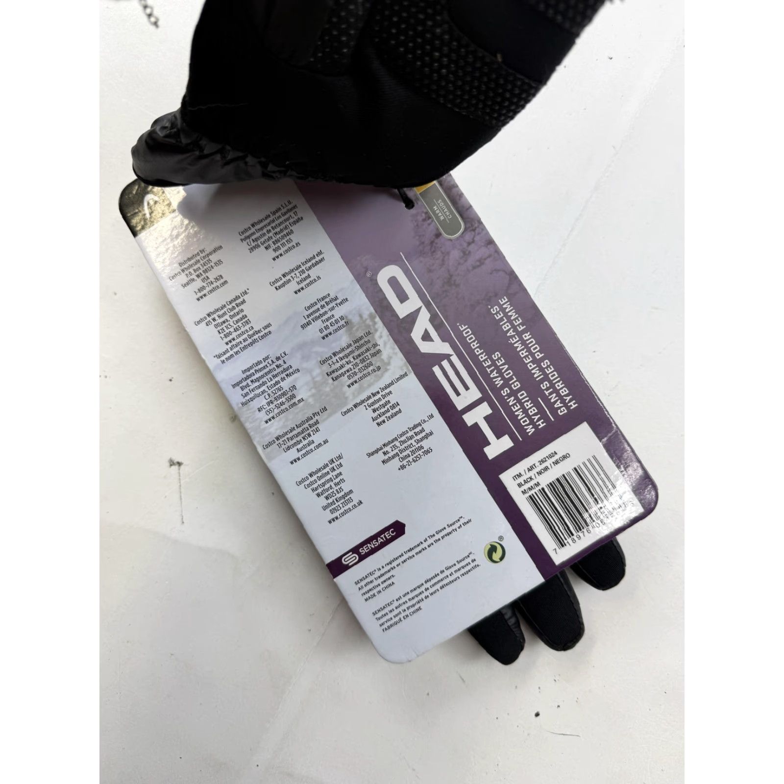 Vintage HEAD Womens Medium Black Waterproof Hybrid Winter Gloves Touchscreen Insulated Glove Size ONE SIZE - 5 Thumbnail